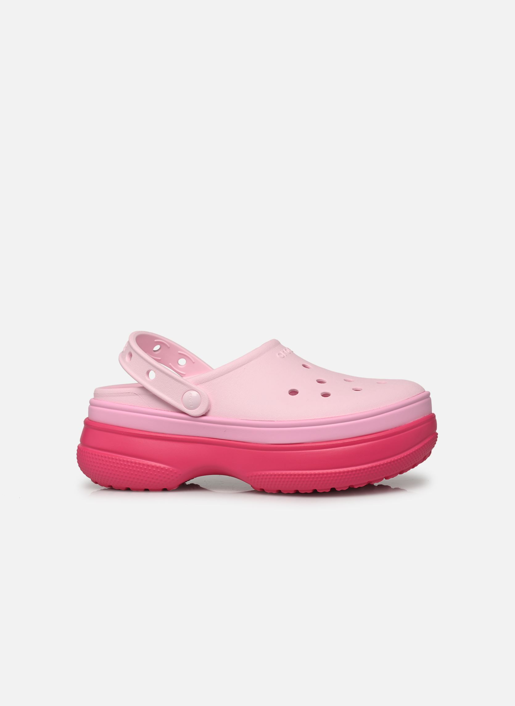 Mules et sabots Classic Stacked Clog W femme rose Crocs Mules et sabots Classic Stacked Clog W femme rose Dragon Fruit