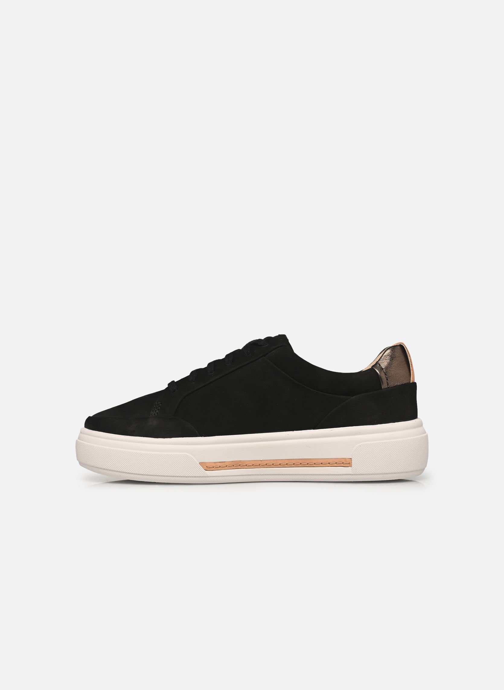 Sneakers Hollyhock Zip dames zwart Clarks Sneakers Hollyhock Zip dames zwart BLACK NUBUCK