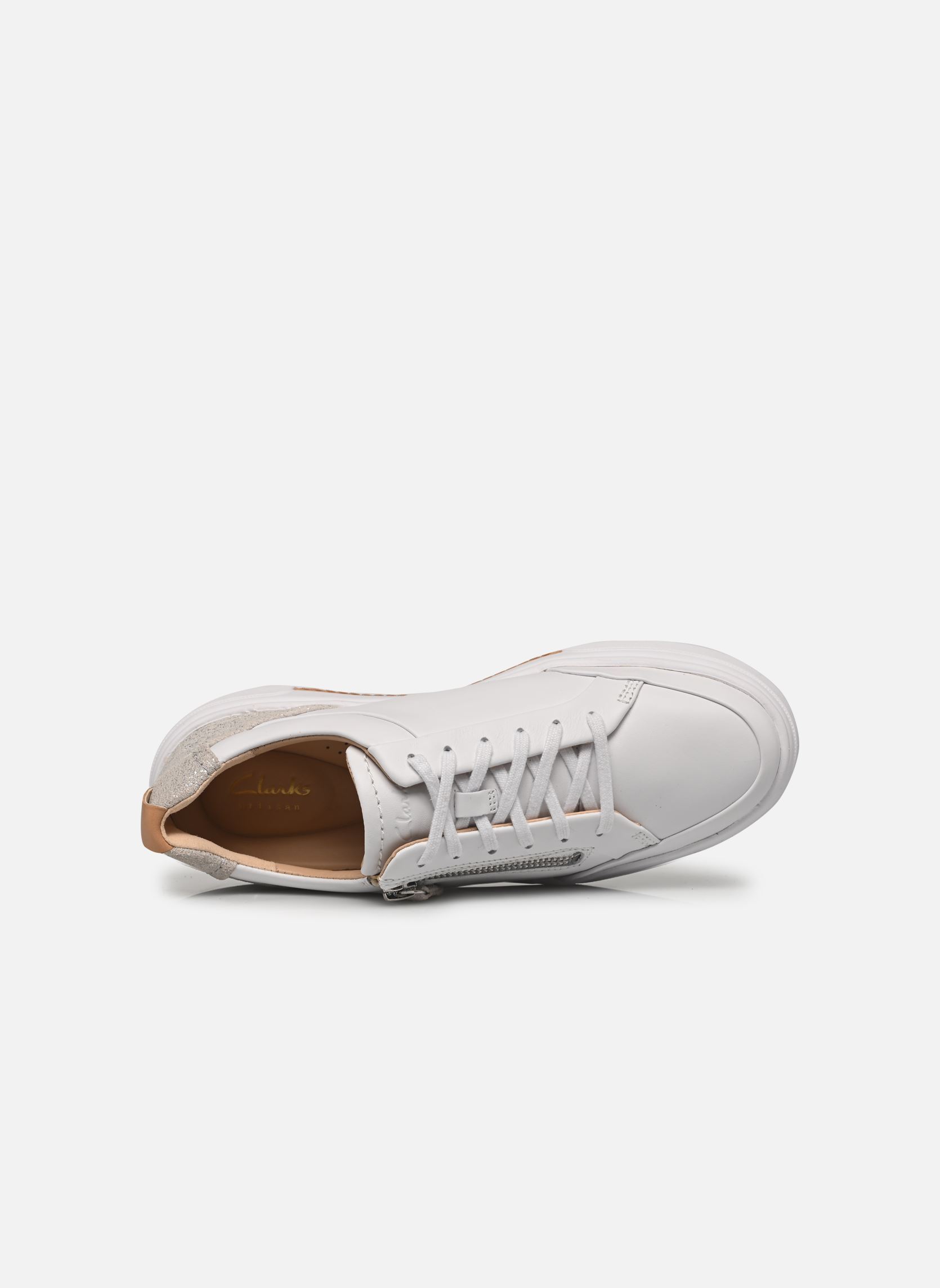 Baskets Hollyhock Zip femme argent Clarks Baskets Hollyhock Zip femme argent SILVER COMBI LEA
