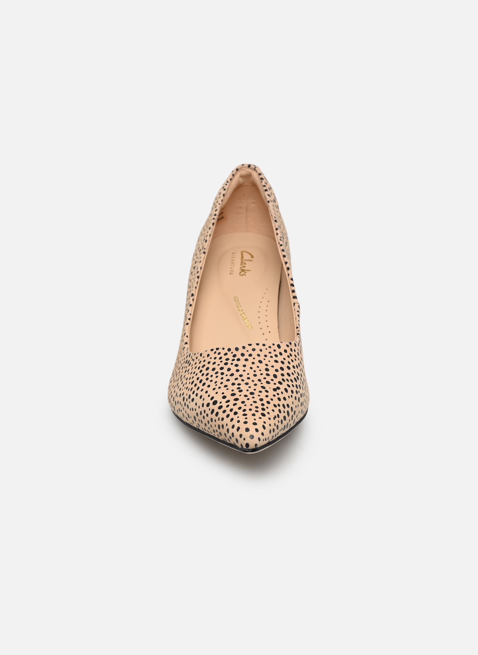 Escarpins Zarey Court femme beige Clarks Escarpins Zarey Court femme beige ANIMAL PRINT