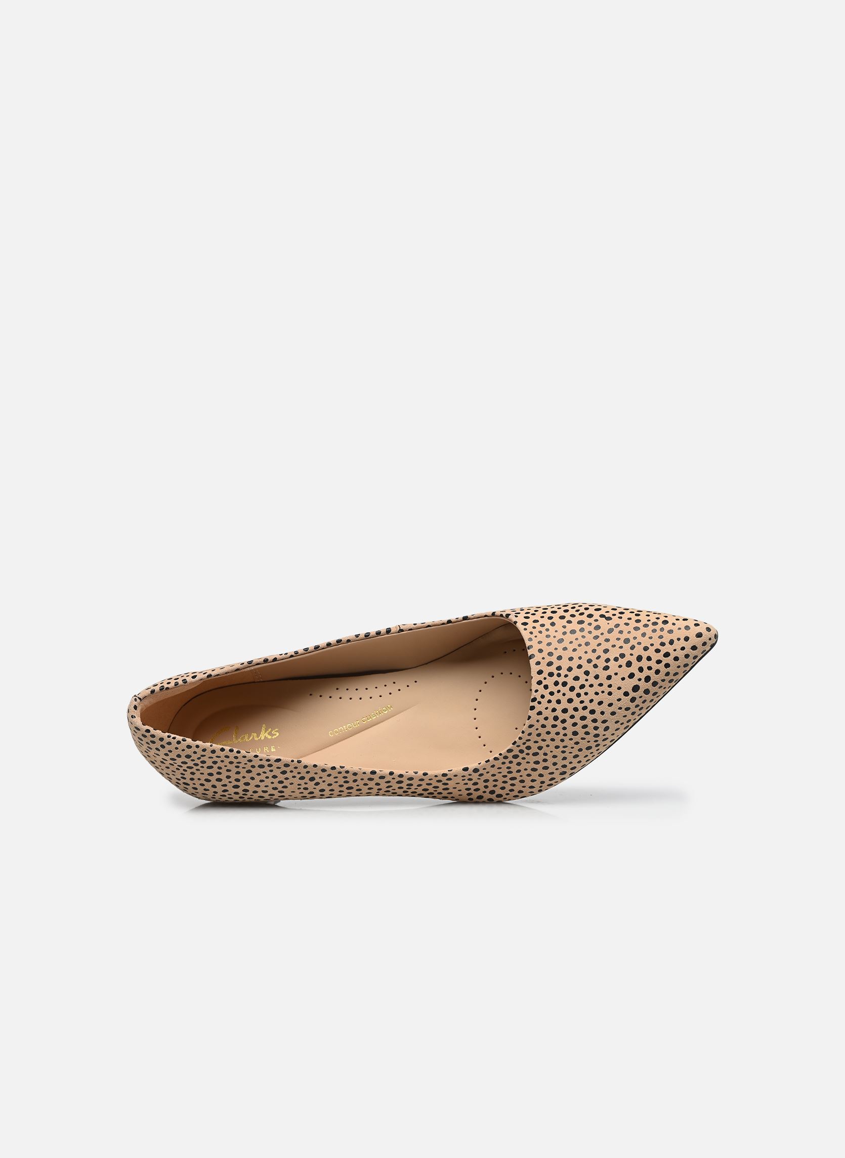 Escarpins Zarey Court femme beige Clarks Escarpins Zarey Court femme beige ANIMAL PRINT