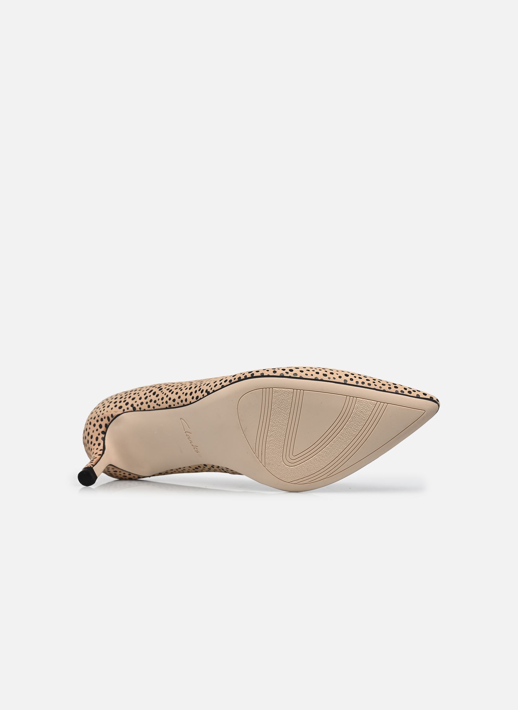 Escarpins Zarey Court femme beige Clarks Escarpins Zarey Court femme beige ANIMAL PRINT