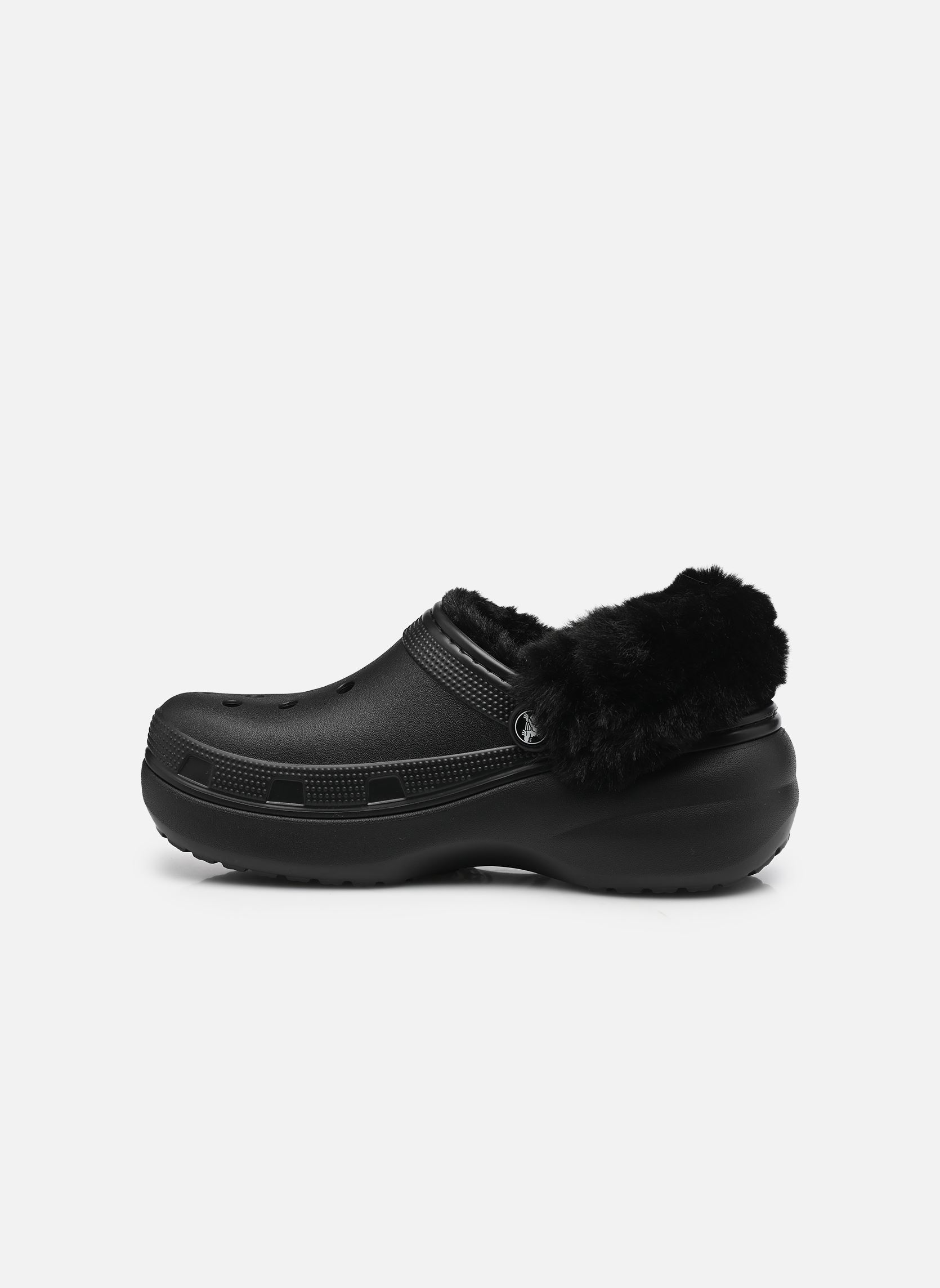 Mules et sabots Classic Platform Fuzz Lined Clog W femme noir Crocs Mules et sabots Classic Platform Fuzz Lined Clog W femme noir Black