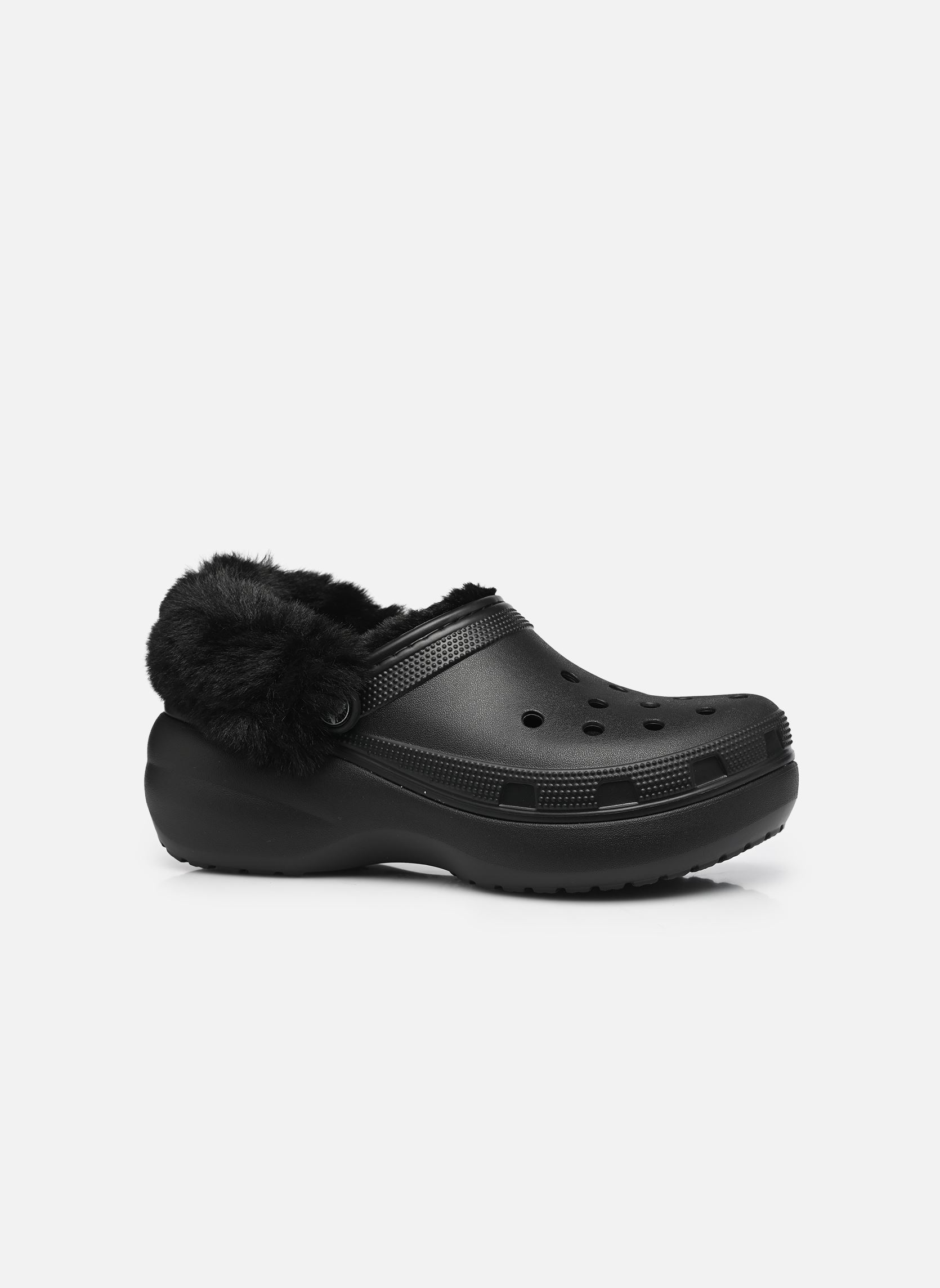 Mules et sabots Classic Platform Fuzz Lined Clog W femme noir Crocs Mules et sabots Classic Platform Fuzz Lined Clog W femme noir Black