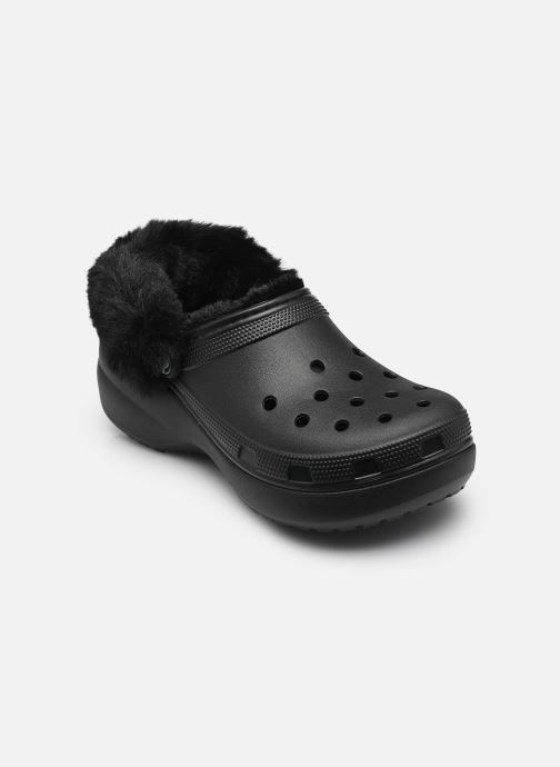 Crocs Mules et sabots Classic Platform Fuzz Lined Clog W femme noir