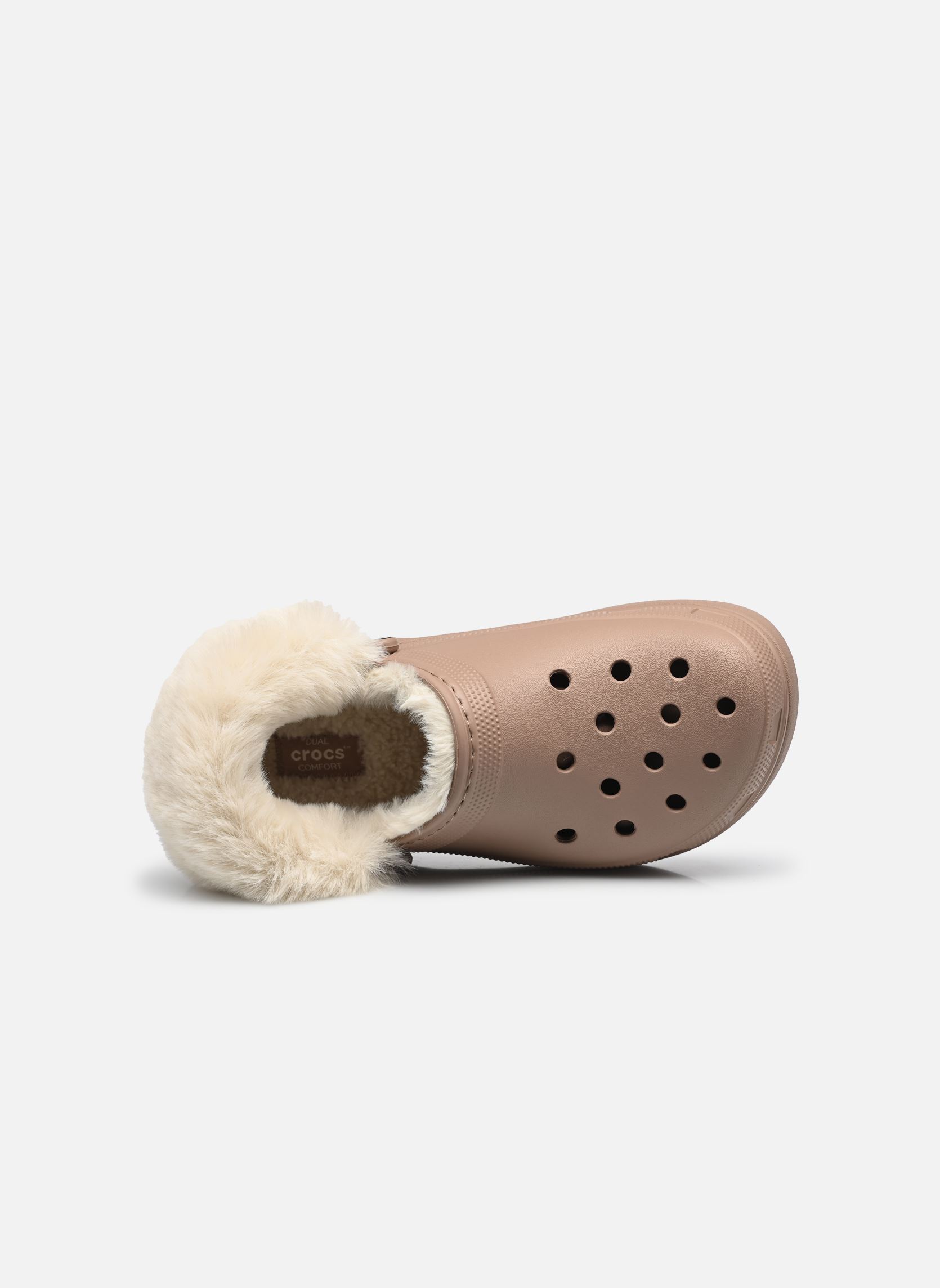 Mules et sabots Classic Platform Fuzz Lined Clog W femme beige Crocs Mules et sabots Classic Platform Fuzz Lined Clog W femme beige Latte
