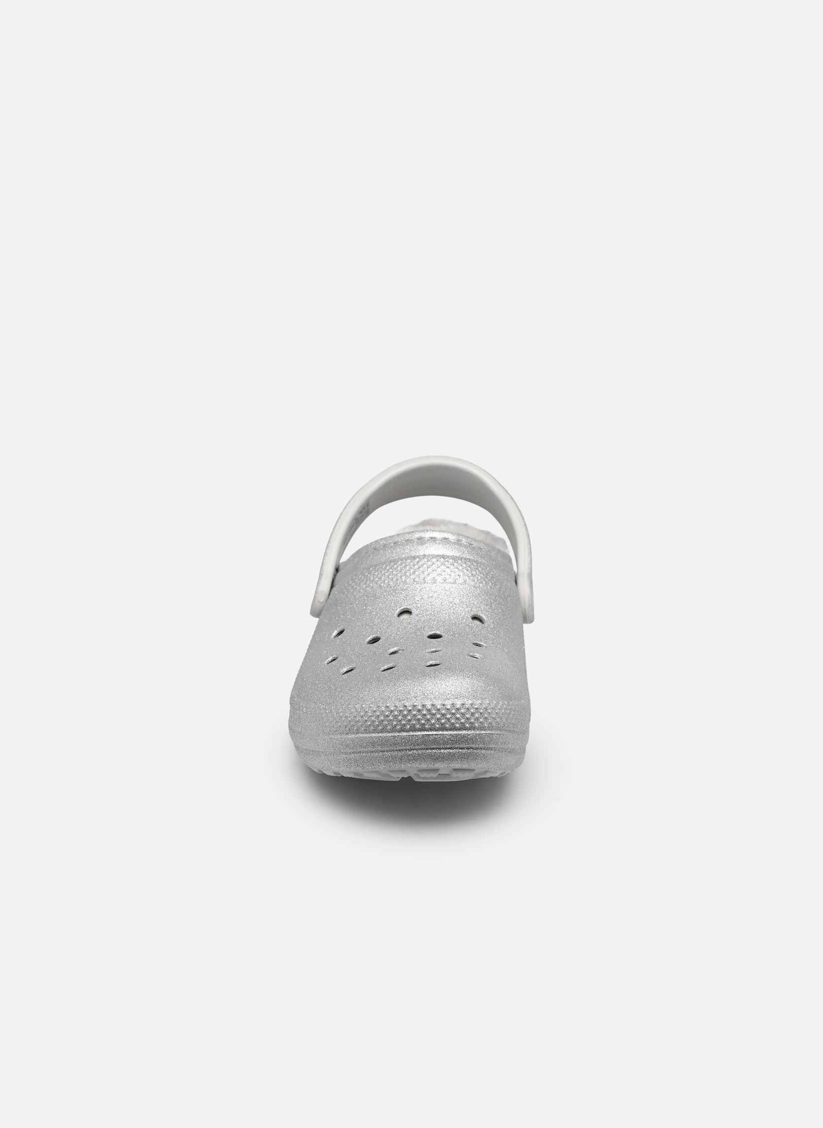 Muilen en klompen Classic Fuzz Lined Glitter Clog W dames zilver Crocs Muilen en klompen Classic Fuzz Lined Glitter Clog W dames zilver Silver