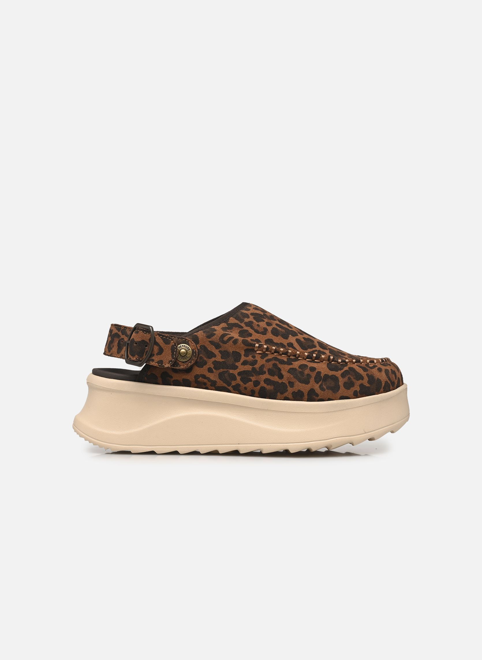 Pantoletten und Clogs Delray Clog Suede damen braun HEYDUDE Pantoletten und Clogs Delray Clog Suede damen braun BROWN LEOPARD