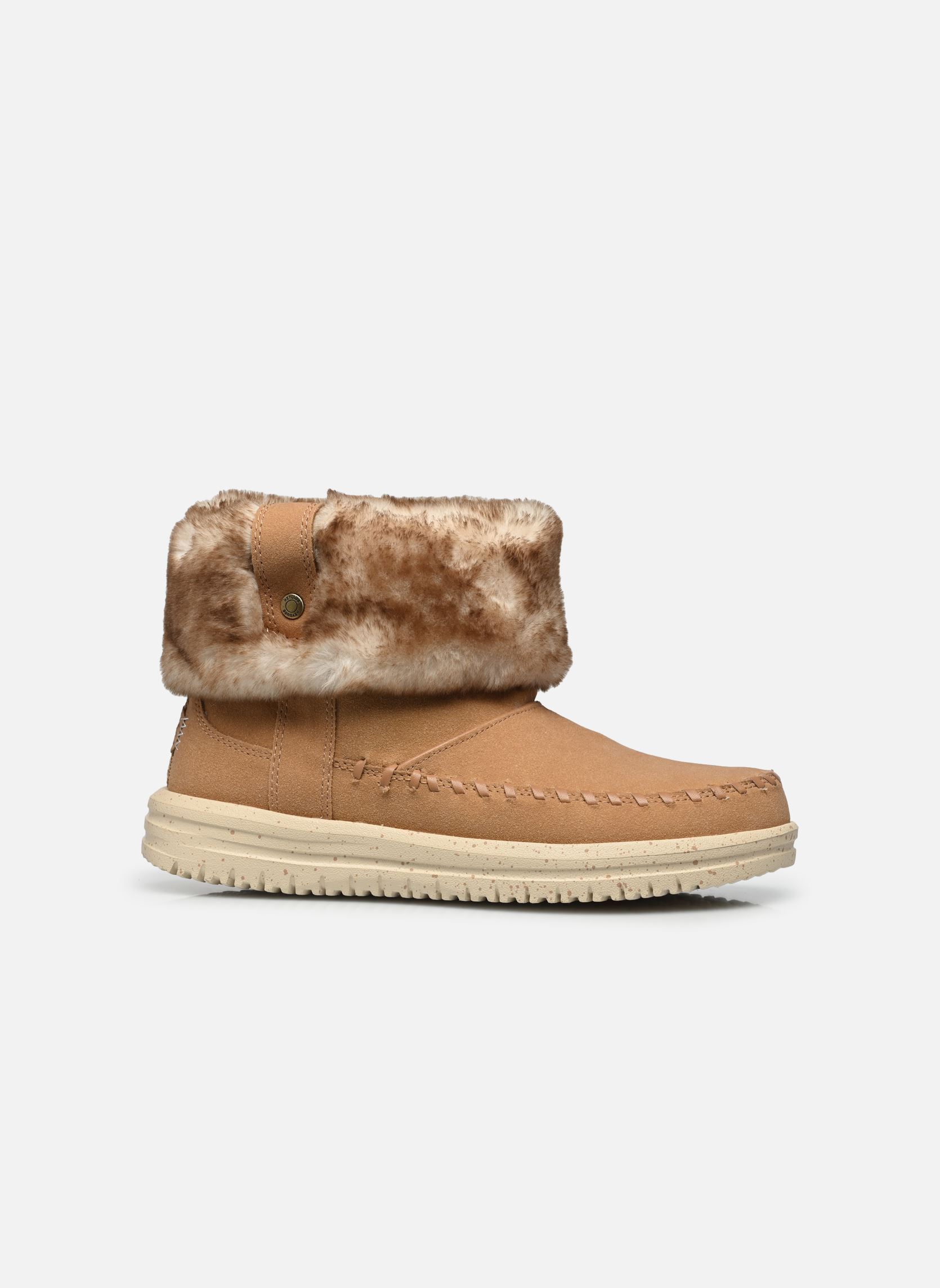 Bottines basses Camden Cuff Classic Cozy femme beige HEYDUDE Bottines basses Camden Cuff Classic Cozy femme beige COGNAC