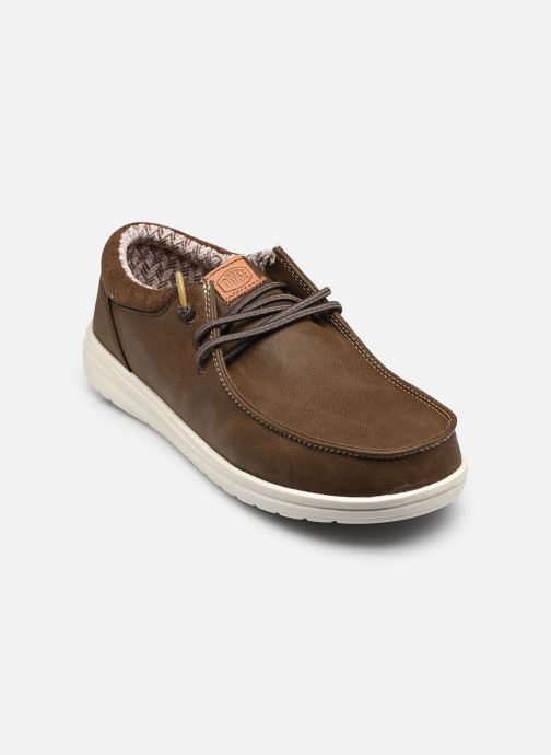 HEYDUDE Baskets toile Paul Classic homme marron