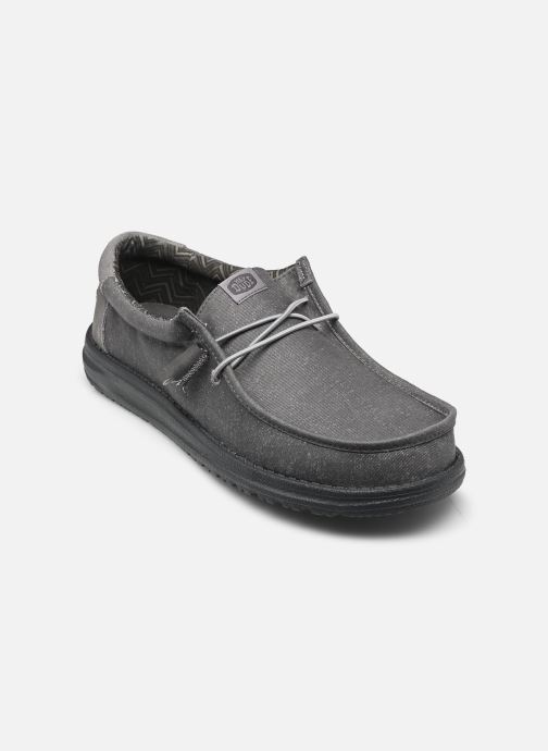 HEYDUDE Baskets toile Wally Stretch Canvas Block homme gris