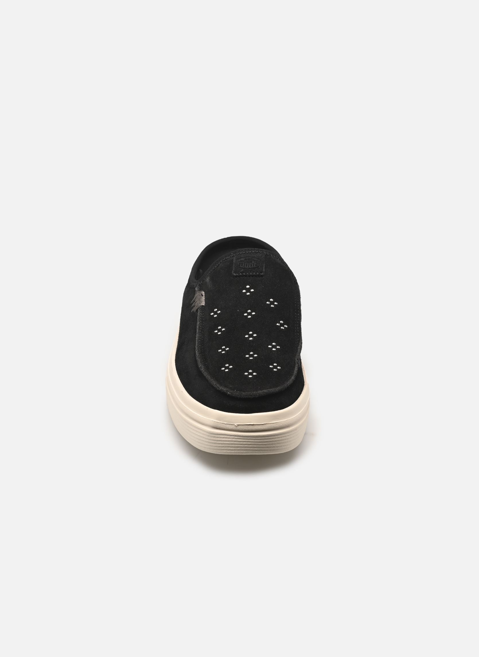 Pantoletten und Clogs Austin Lift Suede Stud damen schwarz HEYDUDE Pantoletten und Clogs Austin Lift Suede Stud damen schwarz BLACK