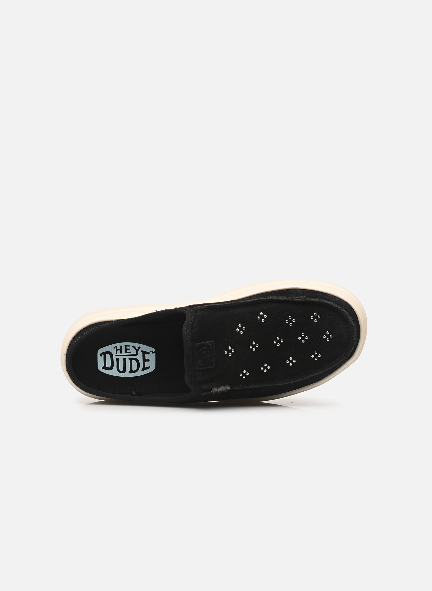 Pantoletten und Clogs Austin Lift Suede Stud damen schwarz HEYDUDE Pantoletten und Clogs Austin Lift Suede Stud damen schwarz BLACK