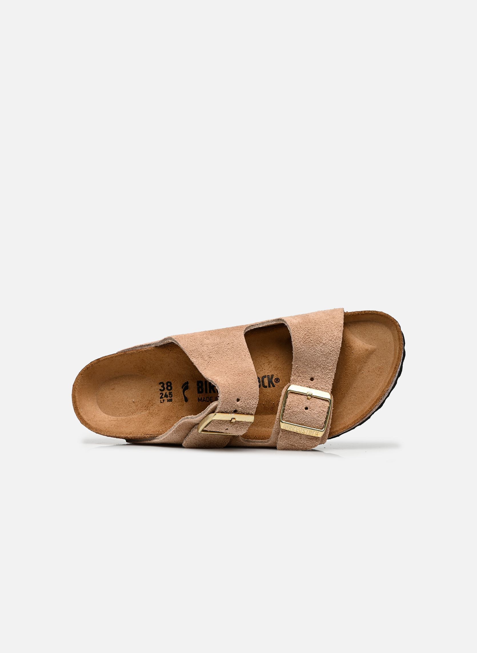 Muilen Arizona Suede - Narrow dames beige Birkenstock Muilen Arizona Suede - Narrow dames beige SANDCASTLE