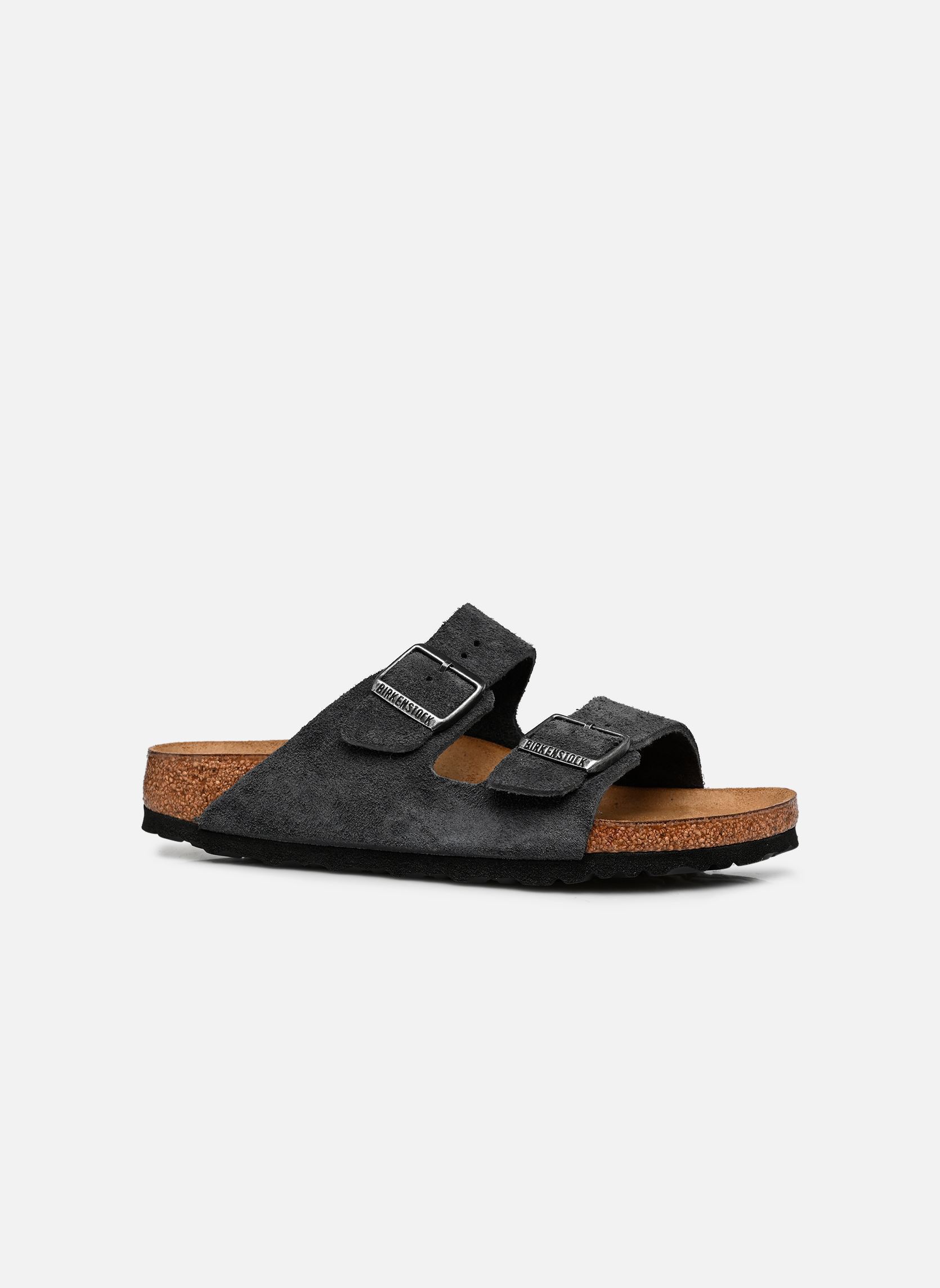 Muilen Arizona Suede - Narrow dames grijs Birkenstock Muilen Arizona Suede - Narrow dames grijs CHARCOAL