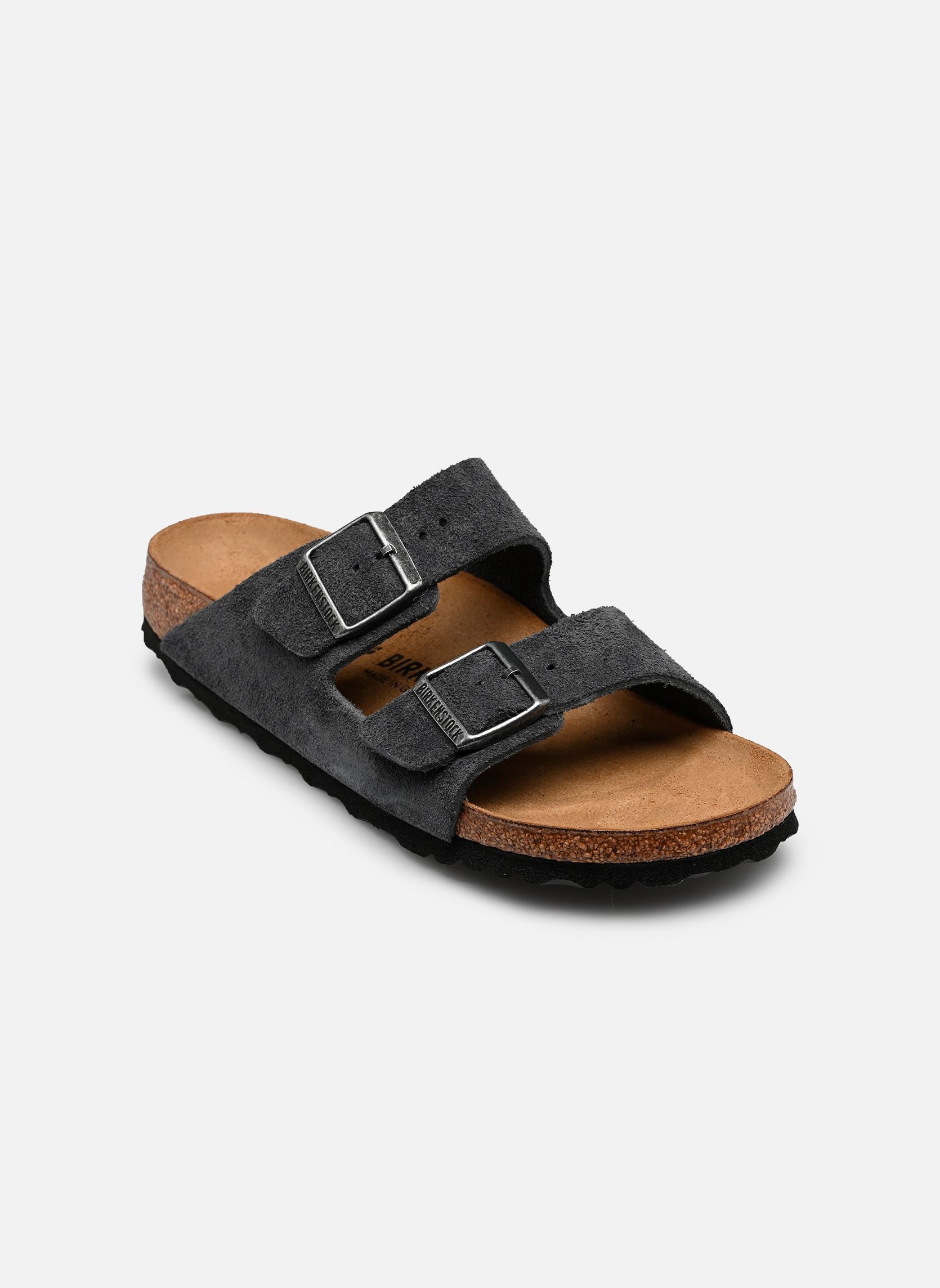 Muilen Arizona Suede - Narrow dames grijs Birkenstock Muilen Arizona Suede - Narrow dames grijs CHARCOAL
