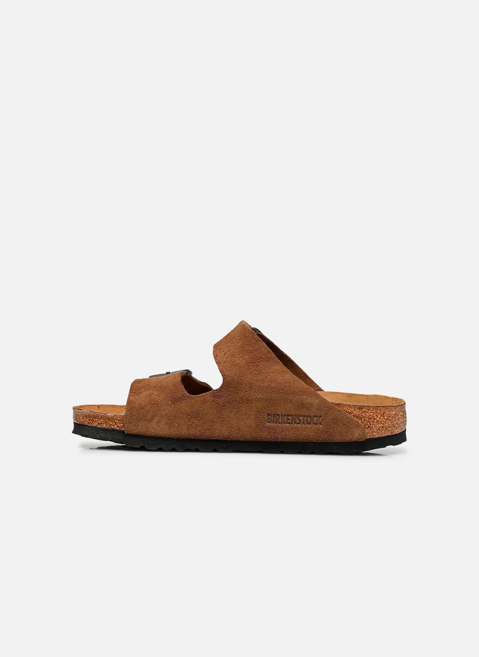 Muilen Arizona Suede - Narrow dames bruin Birkenstock Muilen Arizona Suede - Narrow dames bruin DARK TEA