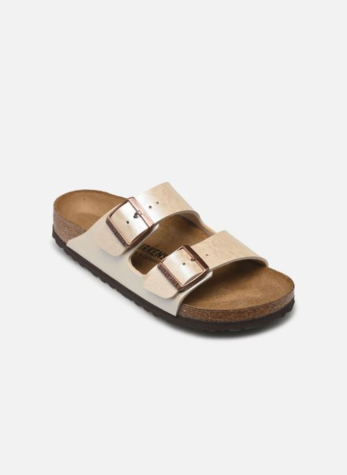 Mules et sabots Birkenstock Arizona Birko Flor - Narrow Beige vue détail/paire