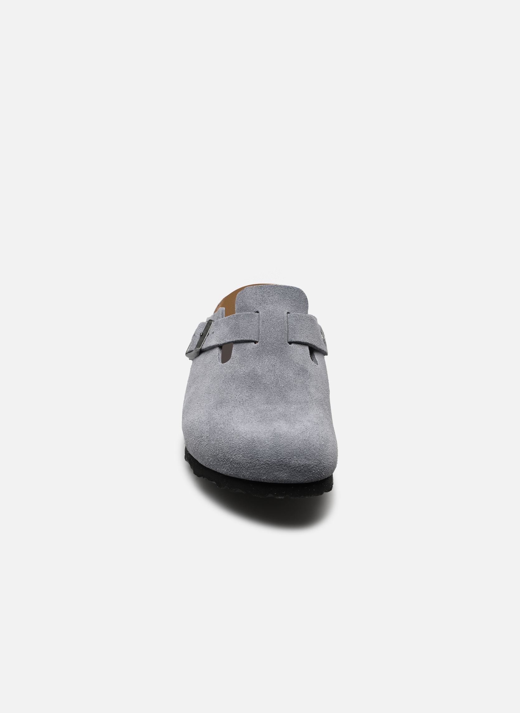 Mules Boston Suede - Narrow femme gris Birkenstock Mules Boston Suede - Narrow femme gris STONE BLUE