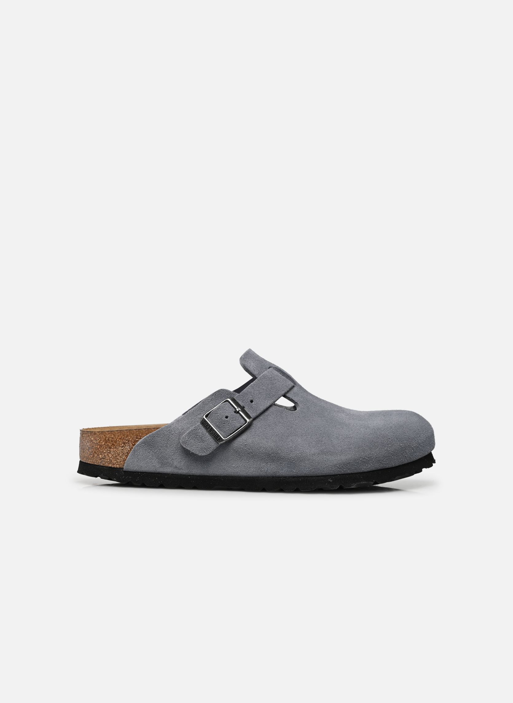 Mules Boston Suede - Narrow femme gris Birkenstock Mules Boston Suede - Narrow femme gris STONE BLUE