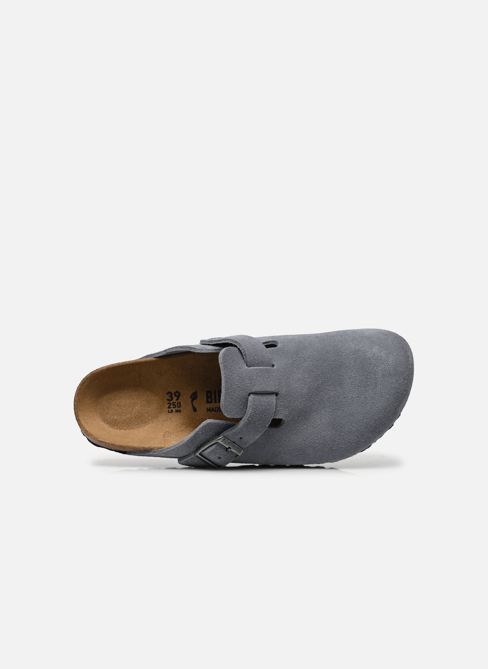 Mules Boston Suede - Narrow femme gris Birkenstock Mules Boston Suede - Narrow femme gris STONE BLUE