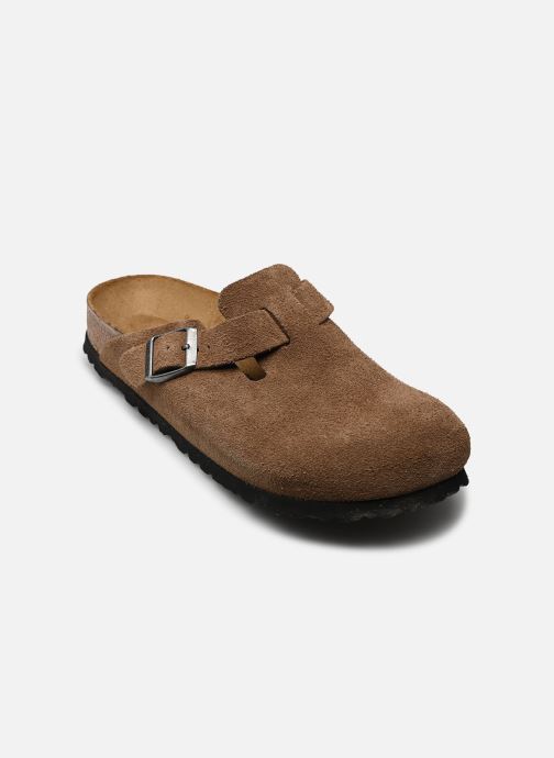 Birkenstock Mules Boston Suede - Narrow femme marron