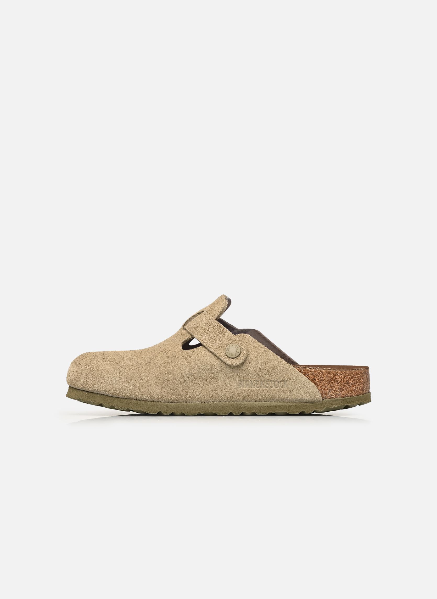 Mules et sabots Boston Suede - Narrow femme vert Birkenstock Mules et sabots Boston Suede - Narrow femme vert FADED KHAKI