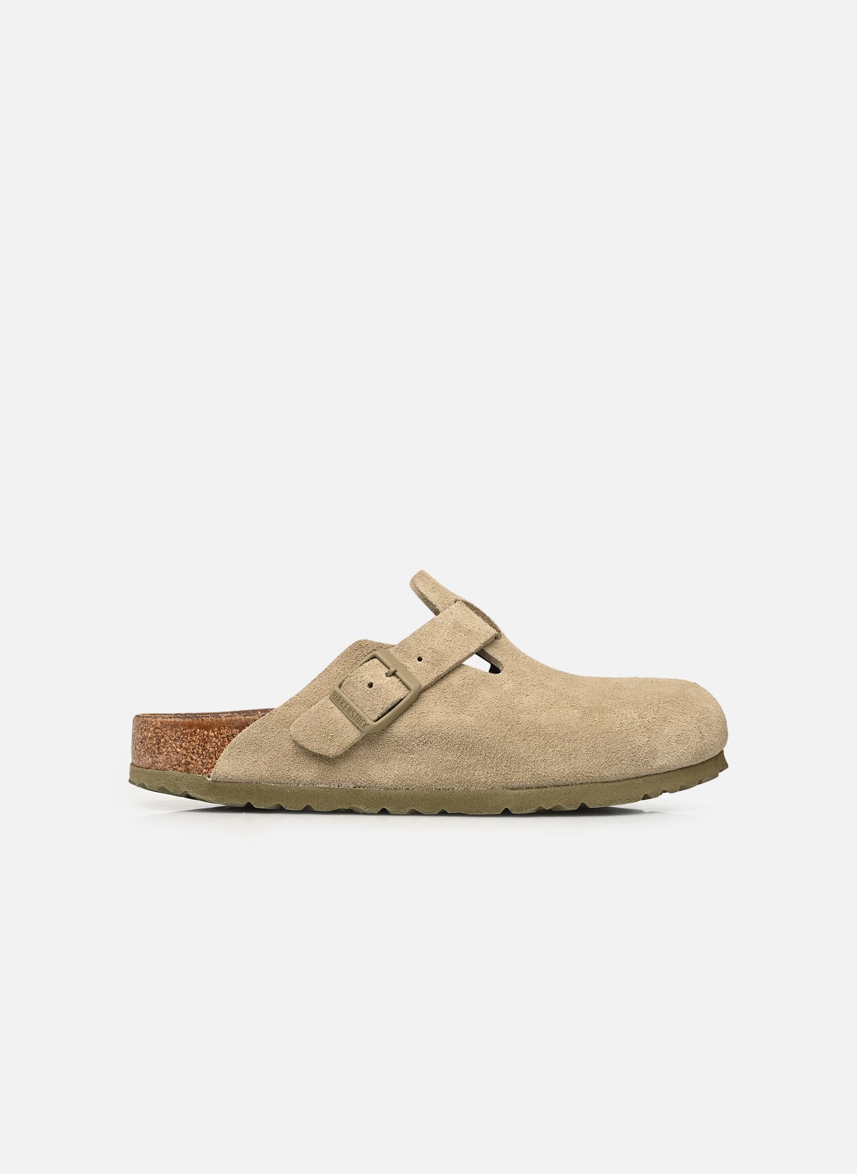Mules et sabots Boston Suede - Narrow femme vert Birkenstock Mules et sabots Boston Suede - Narrow femme vert FADED KHAKI
