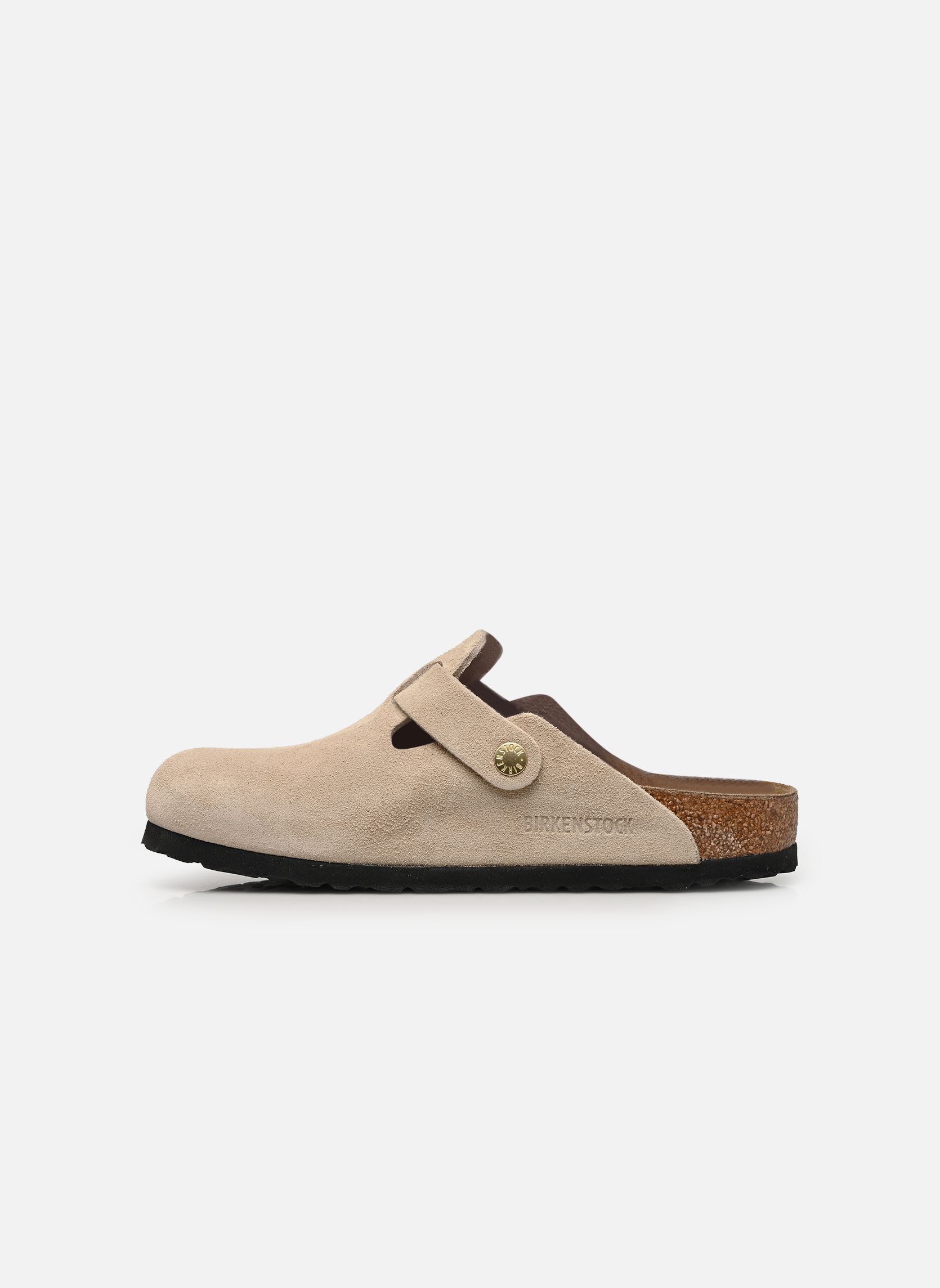 Muilen en klompen Boston Suede - Narrow dames beige Birkenstock Muilen en klompen Boston Suede - Narrow dames beige SANDCASTLE