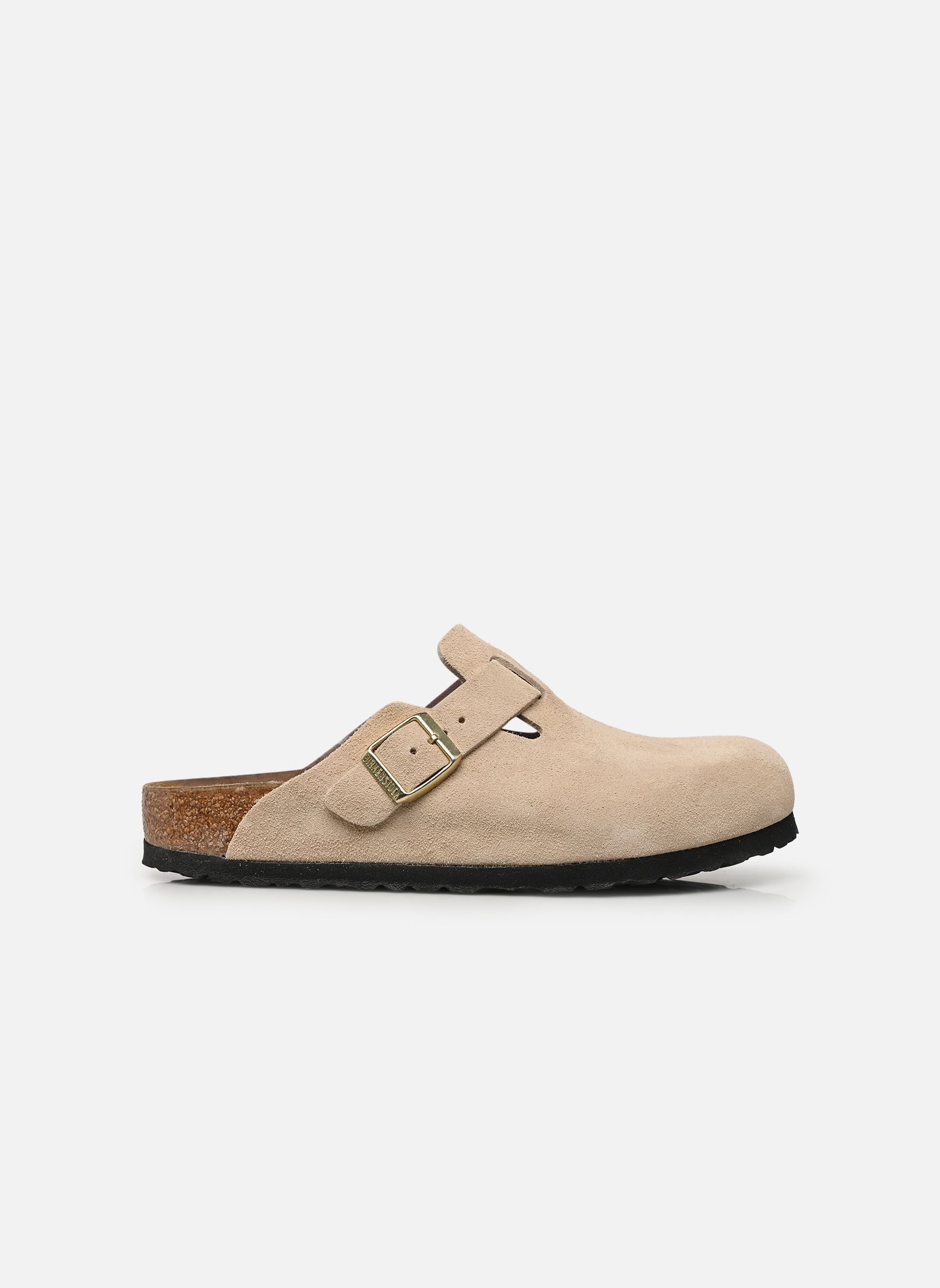 Muilen en klompen Boston Suede - Narrow dames beige Birkenstock Muilen en klompen Boston Suede - Narrow dames beige SANDCASTLE
