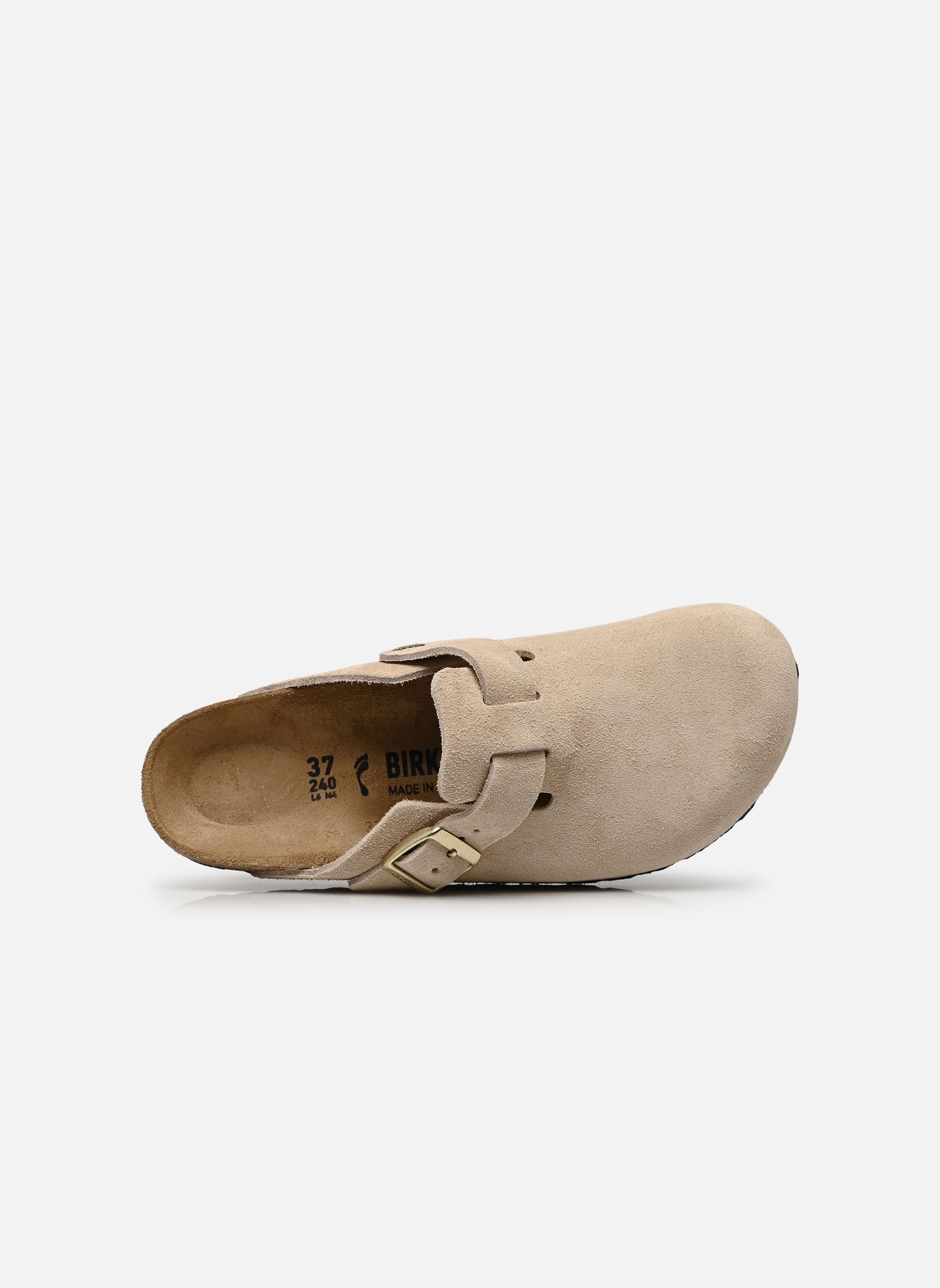 Muilen en klompen Boston Suede - Narrow dames beige Birkenstock Muilen en klompen Boston Suede - Narrow dames beige SANDCASTLE
