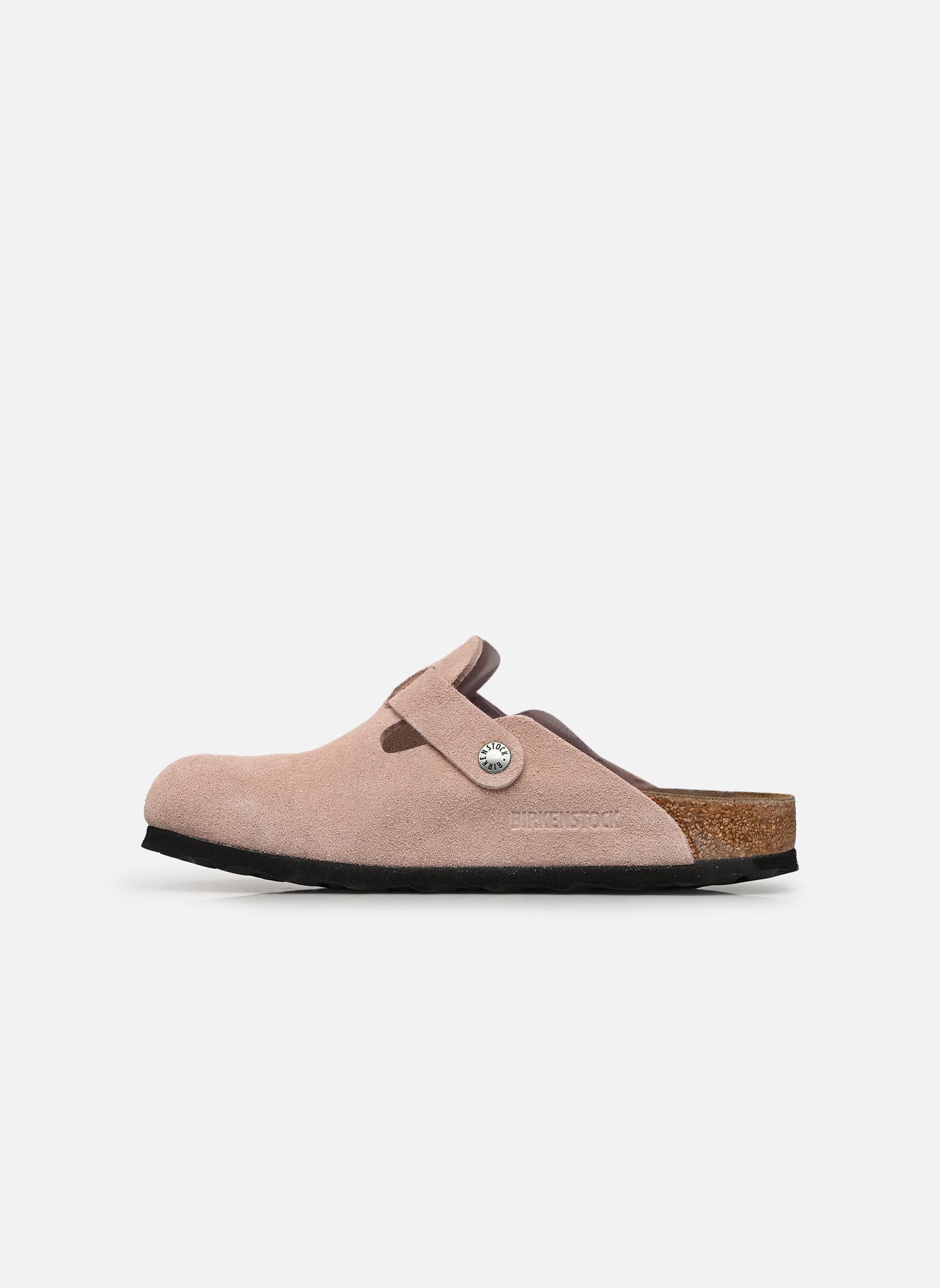 Muilen en klompen Boston Suede - Narrow dames roze Birkenstock Muilen en klompen Boston Suede - Narrow dames roze PINK CLAY