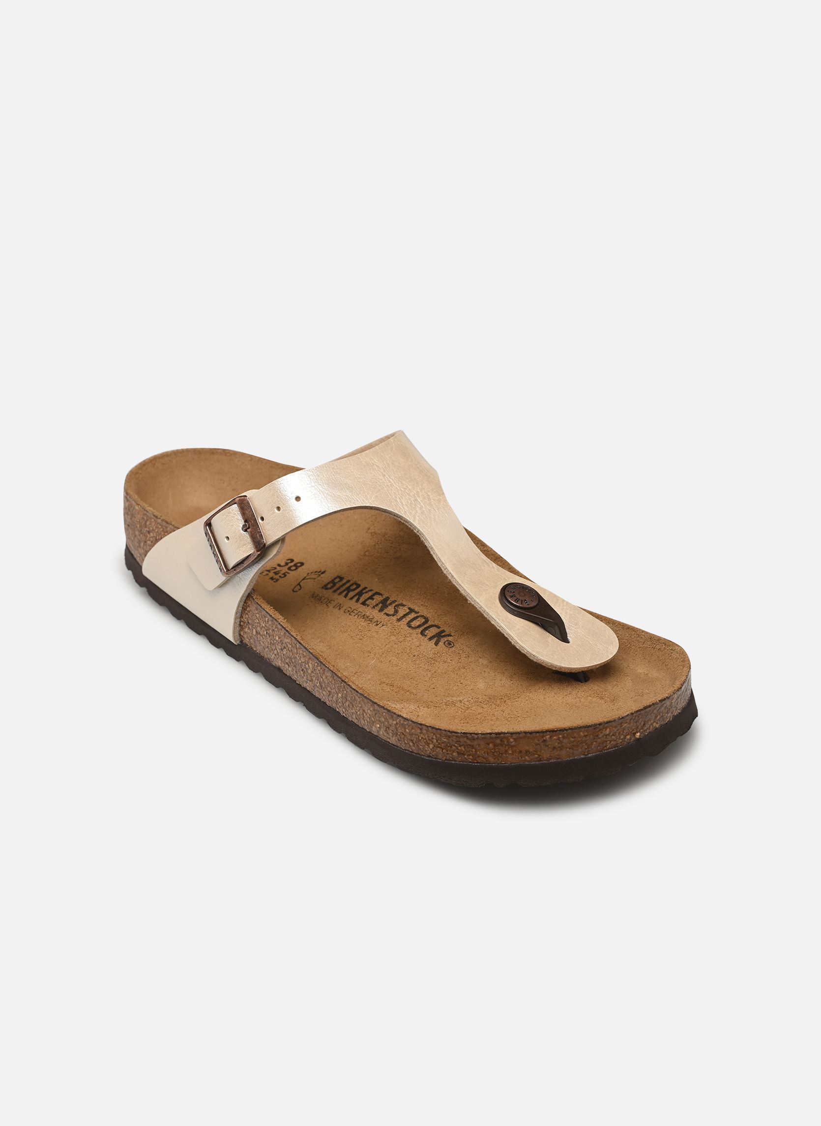 Pantoletten und Clogs Gizeh Birko Flor - Regular damen silber Birkenstock Pantoletten und Clogs Gizeh Birko Flor - Regular damen silber PEARL WHITE