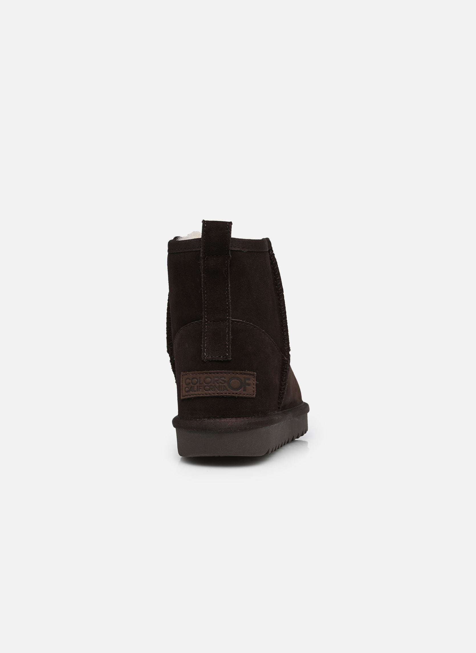 Bottines fourrées Sheepskin boot in suede femme marron Colors of California Bottines fourrées Sheepskin boot in suede femme marron CHOCOLAT