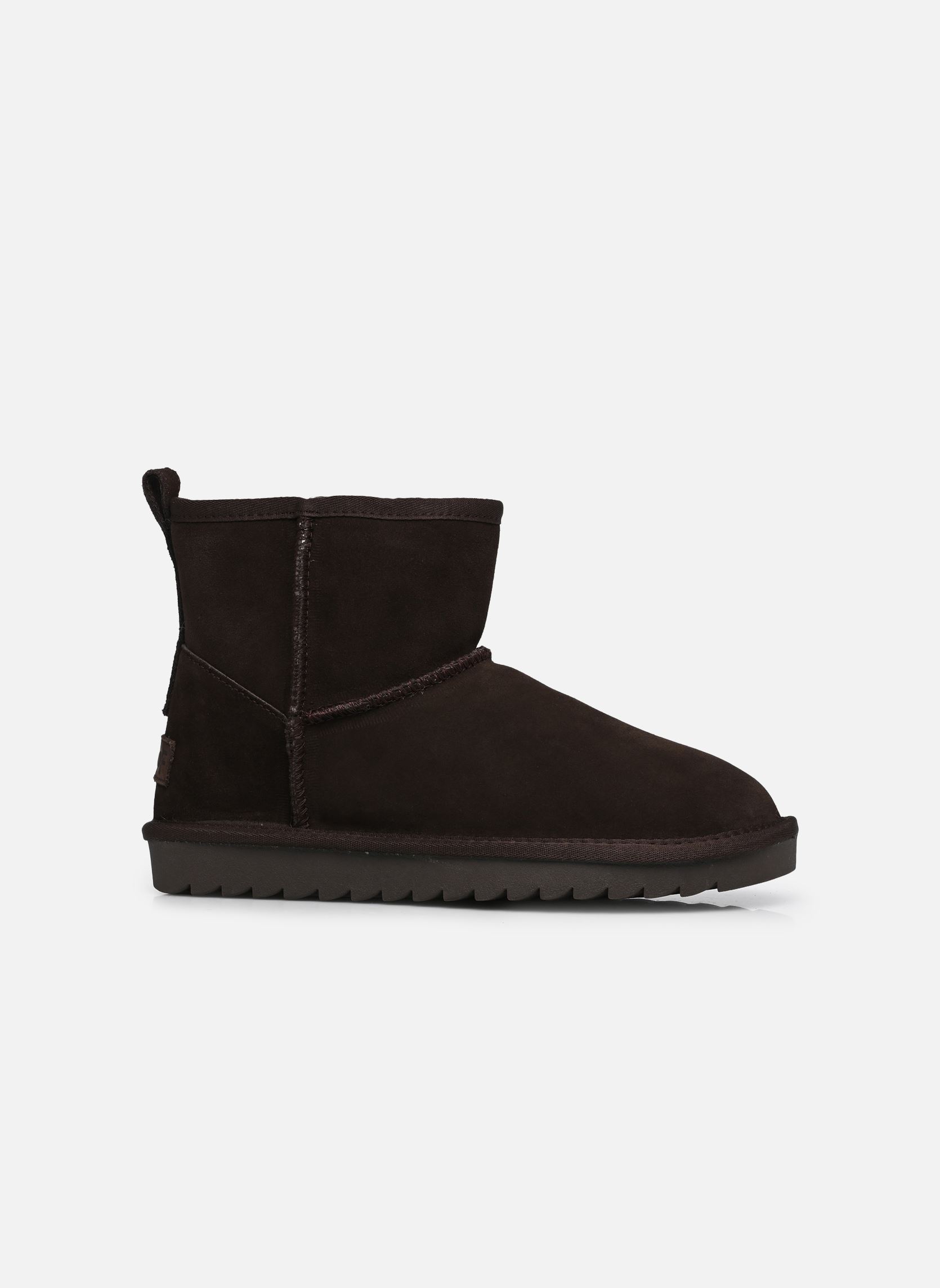 Bottines fourrées Sheepskin boot in suede femme marron Colors of California Bottines fourrées Sheepskin boot in suede femme marron CHOCOLAT