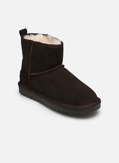 Colors of California Bottines fourrées Sheepskin boot in suede femme marron