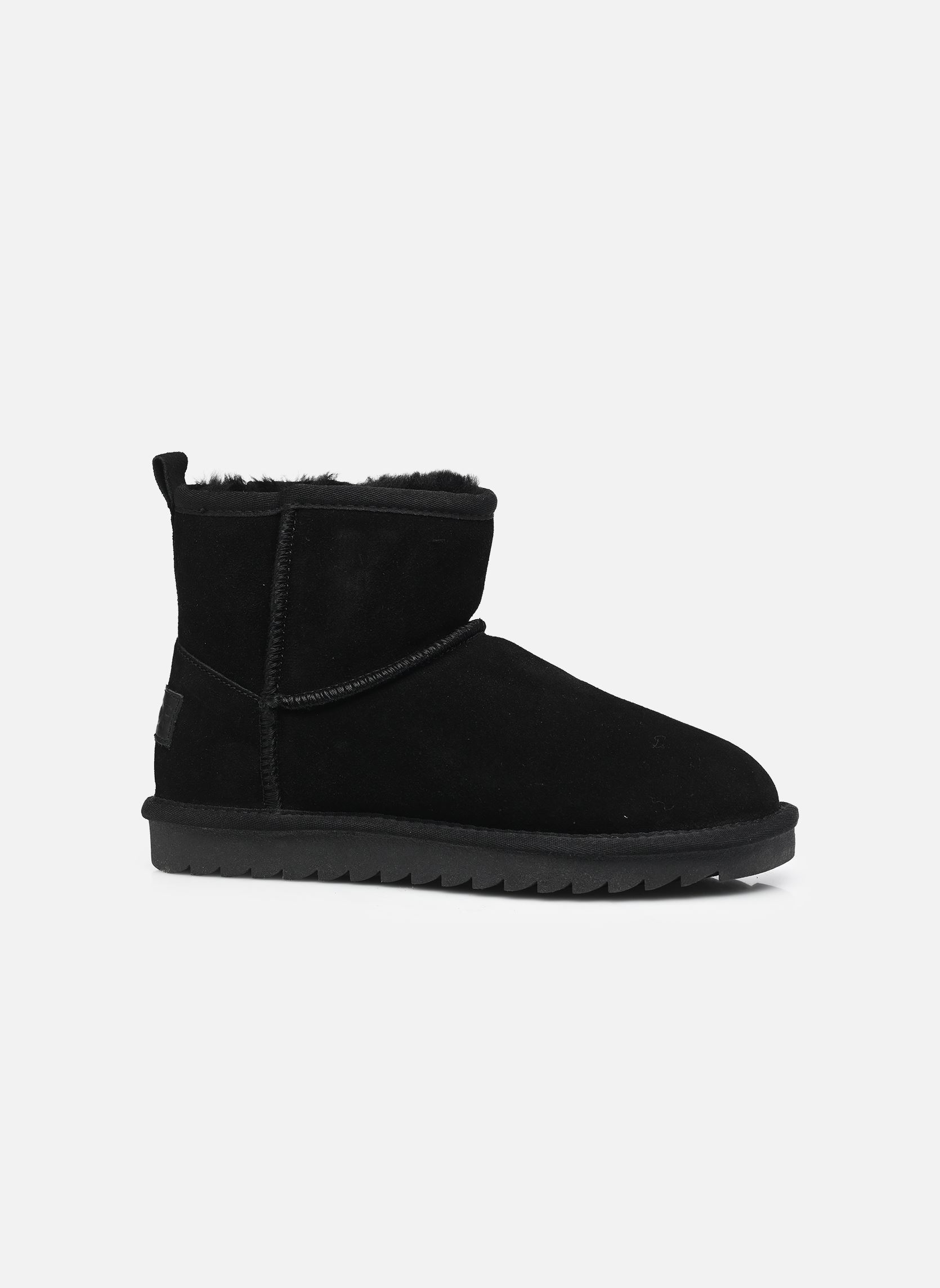 Gevoerde enkellaarsjes Sheepskin boot in suede dames zwart Colors of California Gevoerde enkellaarsjes Sheepskin boot in suede dames zwart BLACK