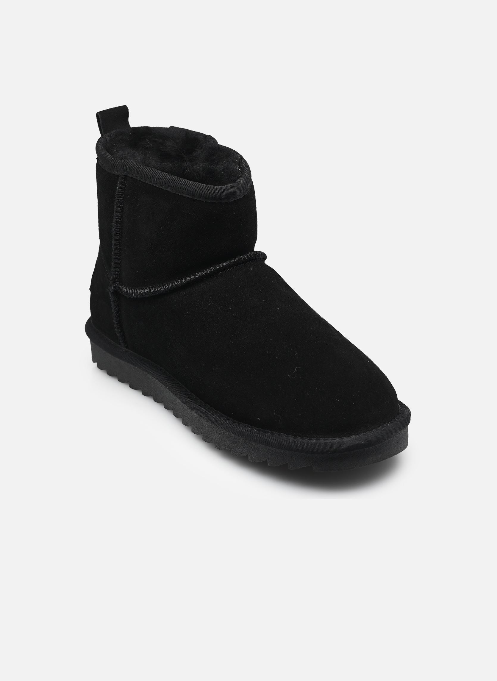 Gevoerde enkellaarsjes Sheepskin boot in suede dames zwart Colors of California Gevoerde enkellaarsjes Sheepskin boot in suede dames zwart BLACK