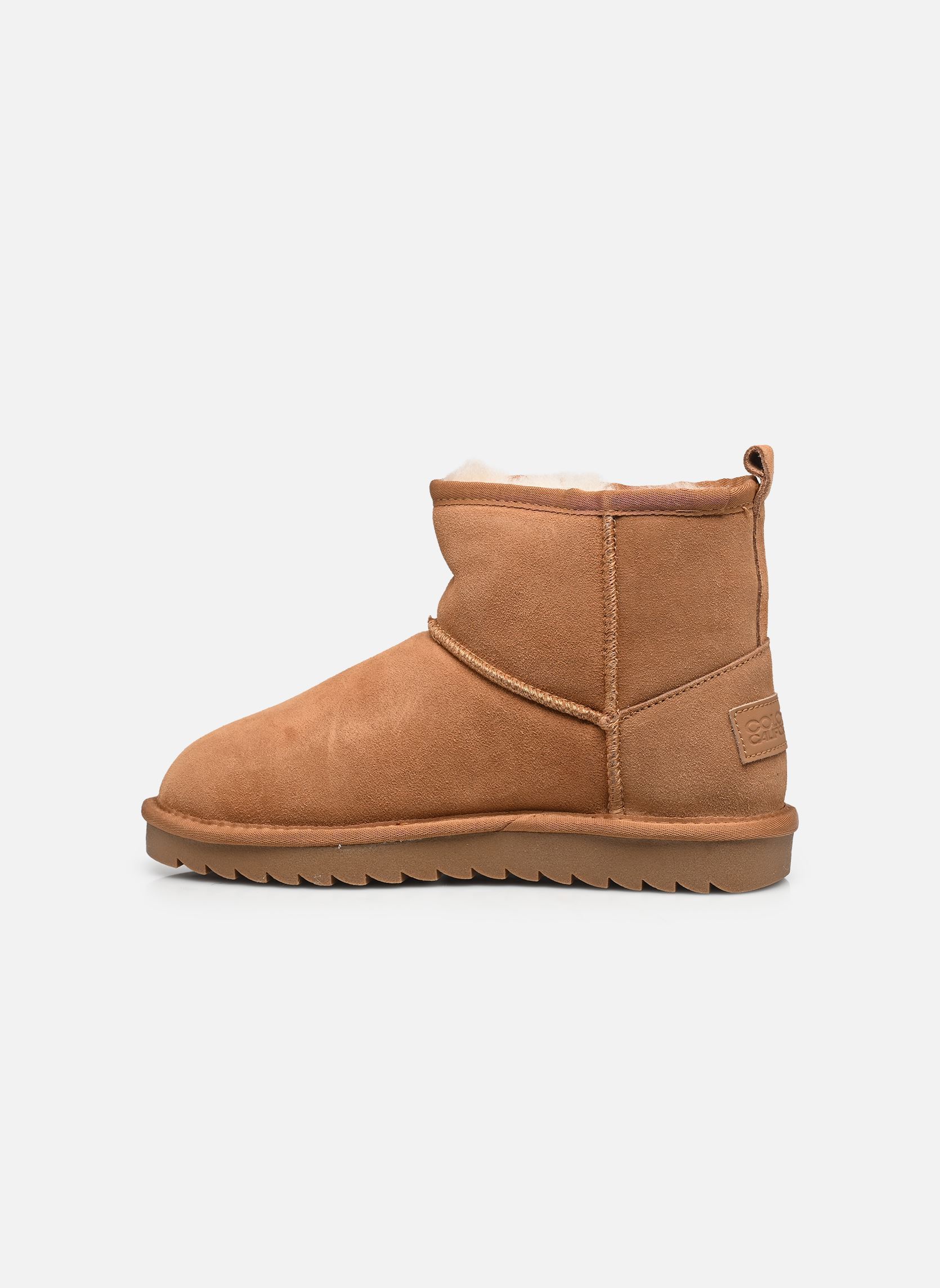 Bottines fourrées Sheepskin boot in suede femme marron Colors of California Bottines fourrées Sheepskin boot in suede femme marron TAN