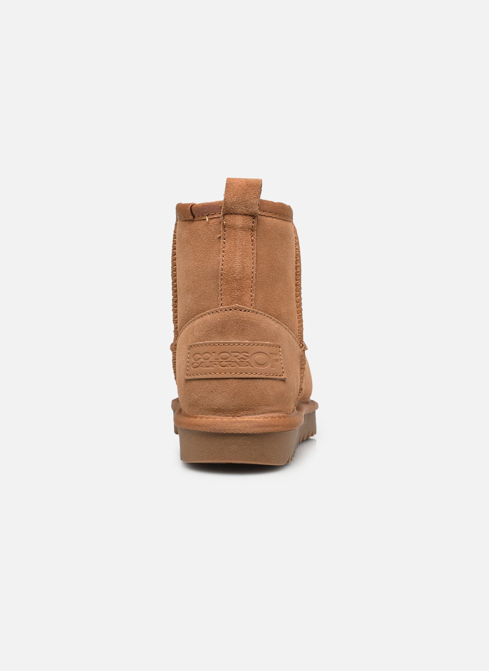 Bottines fourrées Sheepskin boot in suede femme marron Colors of California Bottines fourrées Sheepskin boot in suede femme marron TAN