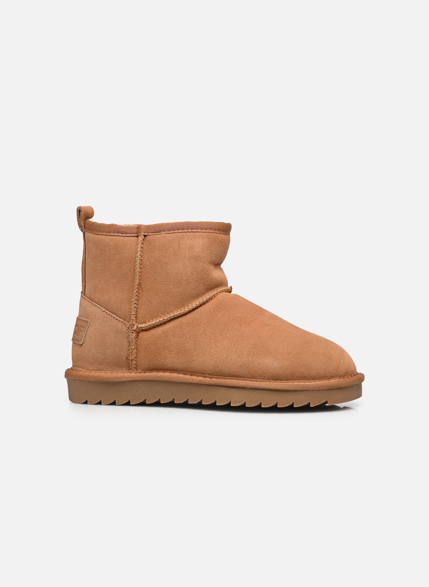 Bottines fourrées Sheepskin boot in suede femme marron Colors of California Bottines fourrées Sheepskin boot in suede femme marron TAN