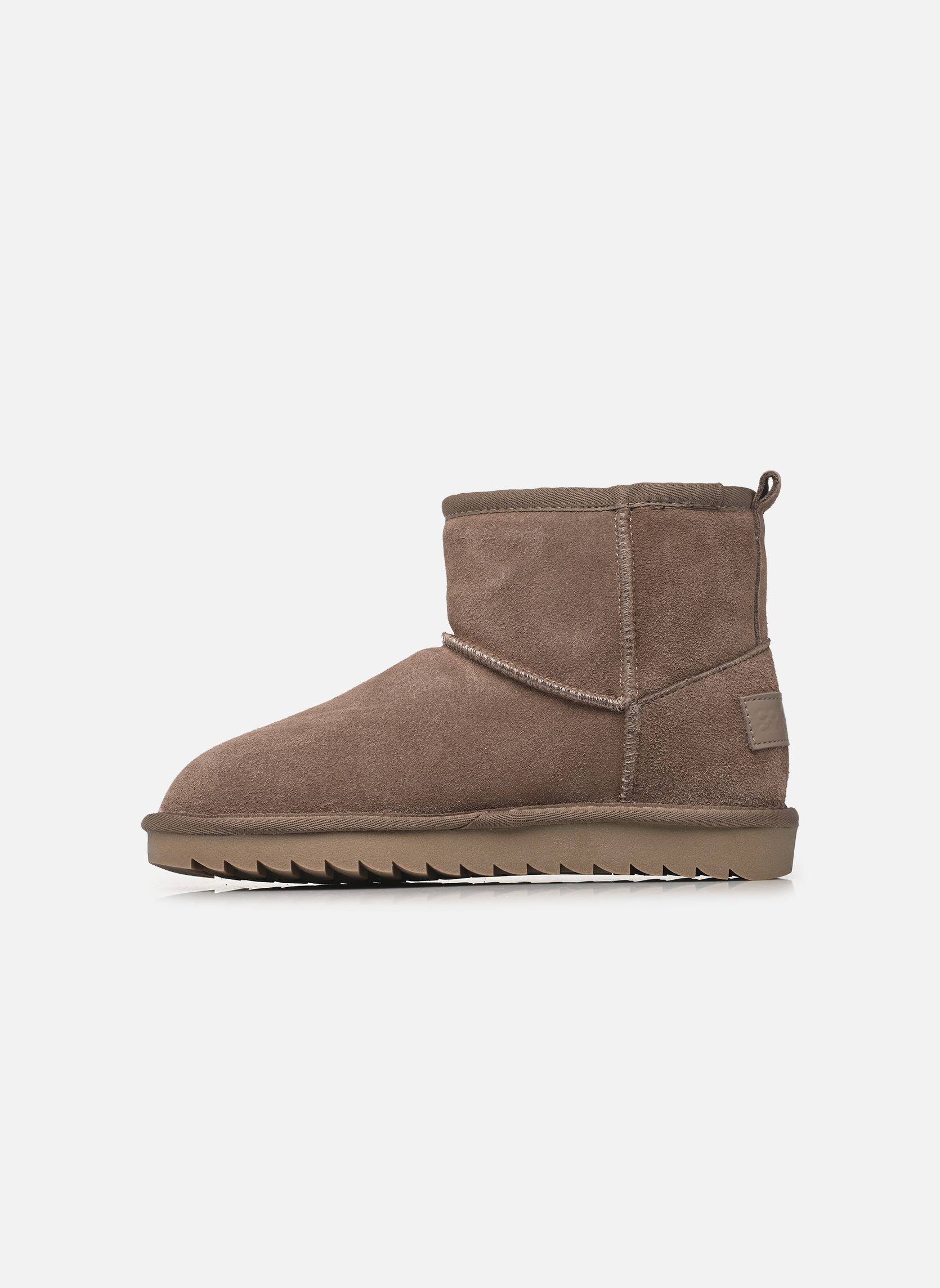 Bottines fourrées Sheepskin boot in suede femme beige Colors of California Bottines fourrées Sheepskin boot in suede femme beige TAUPE