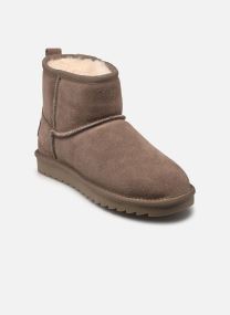 Bottines fourrées Sheepskin boot in suede femme marron