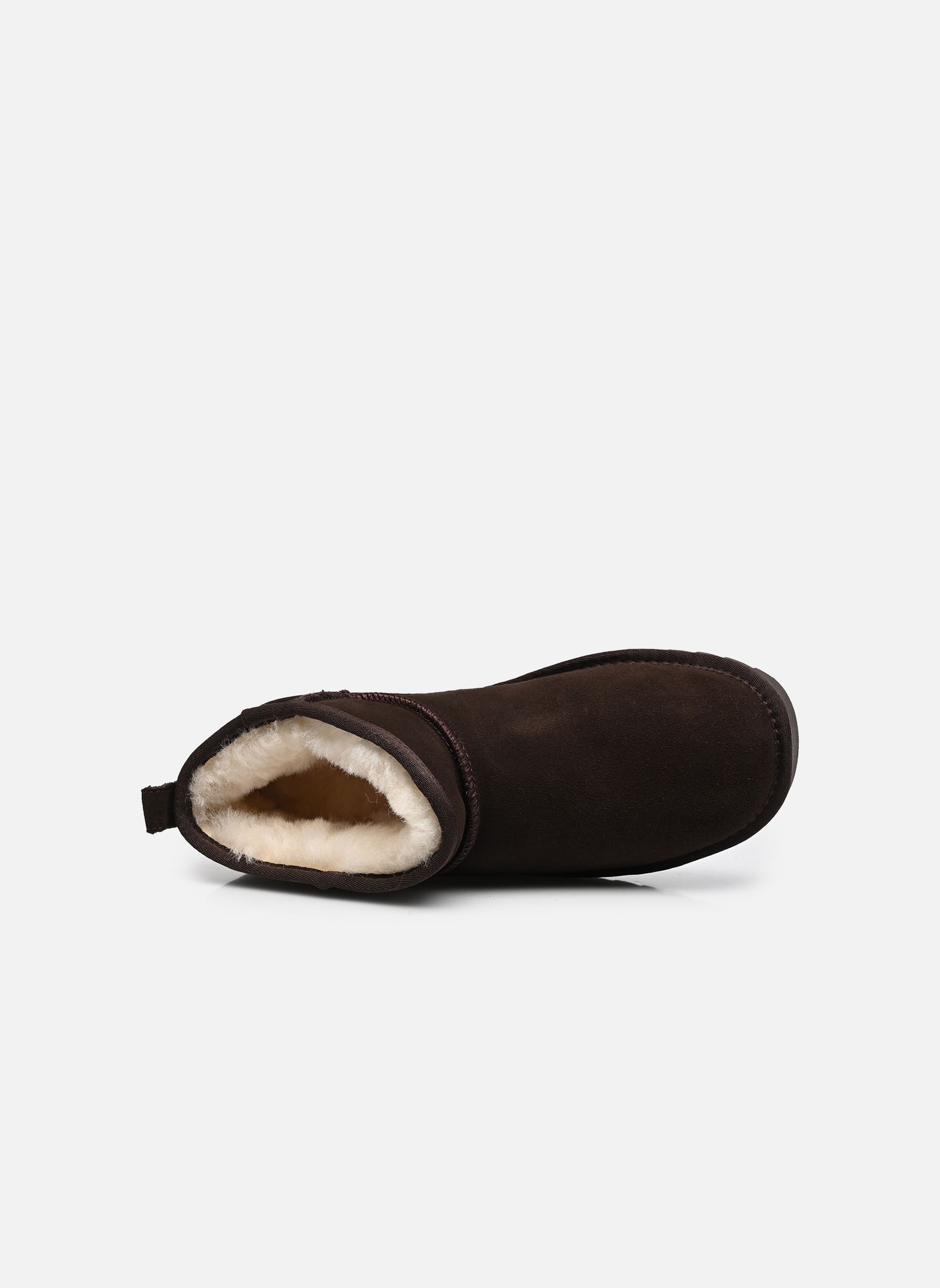 Gefütterte Stiefeletten Short sheepskin boot in suede damen braun Colors of California Gefütterte Stiefeletten Short sheepskin boot in suede damen braun CHOCOLAT
