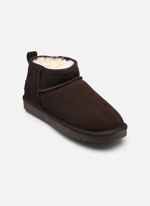 Colors of California Gefütterte Stiefeletten Short sheepskin boot in suede damen braun