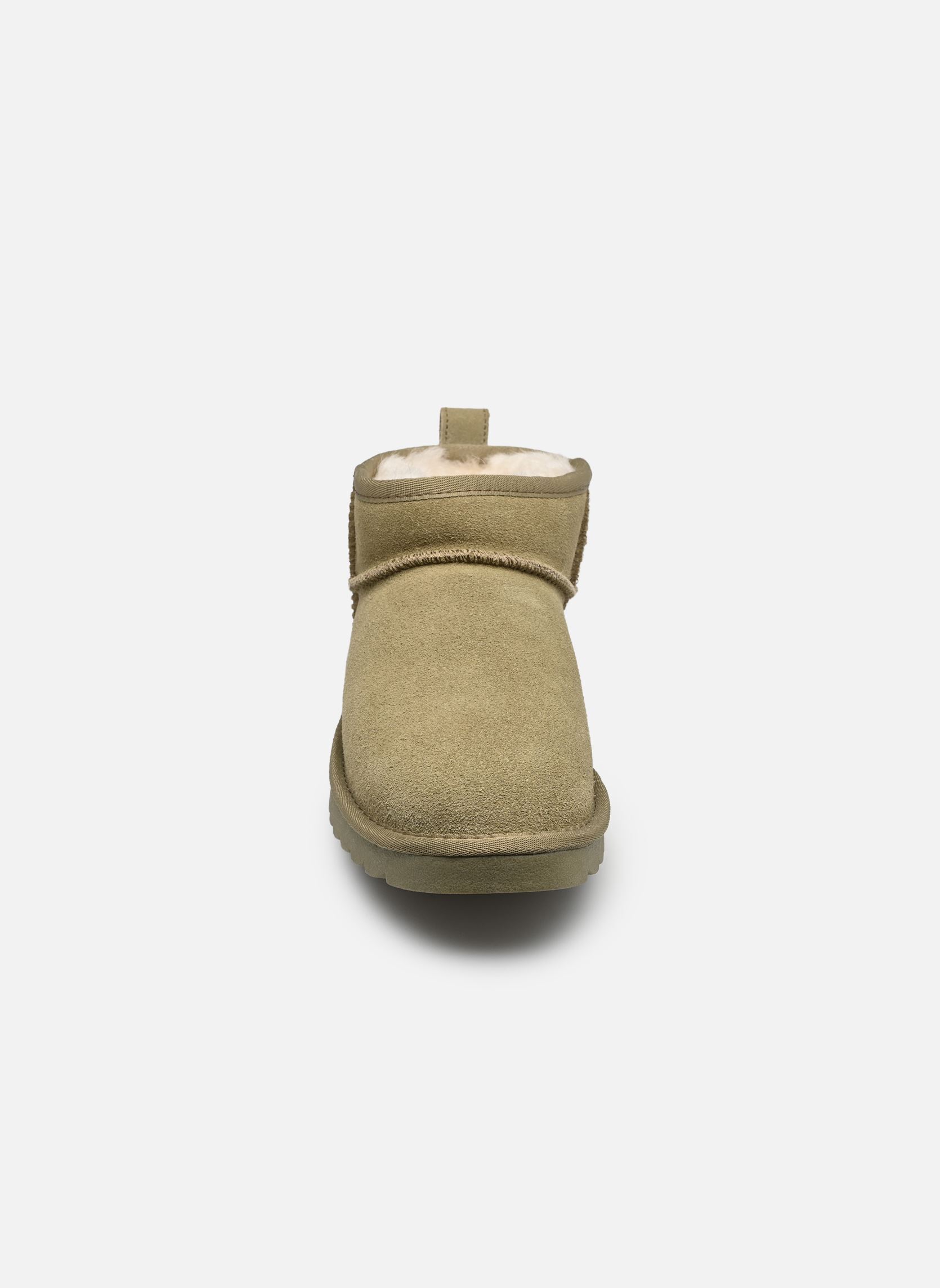 Gefütterte Stiefeletten Short sheepskin boot in suede damen grün Colors of California Gefütterte Stiefeletten Short sheepskin boot in suede damen grün OLIVE GREY