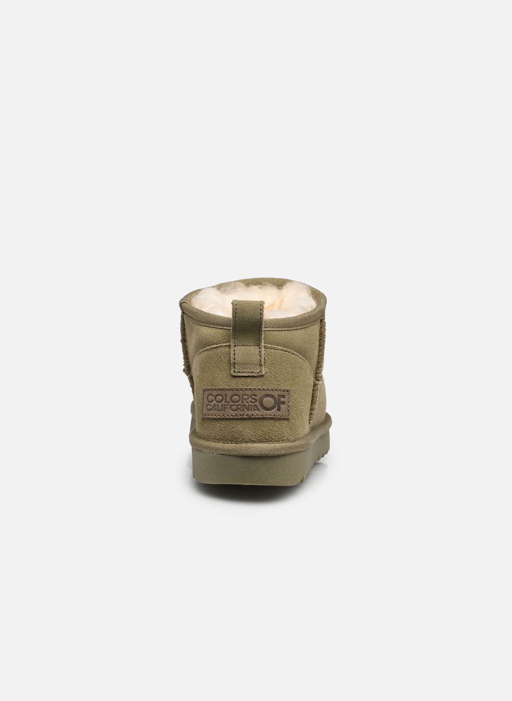 Gefütterte Stiefeletten Short sheepskin boot in suede damen grün Colors of California Gefütterte Stiefeletten Short sheepskin boot in suede damen grün OLIVE GREY