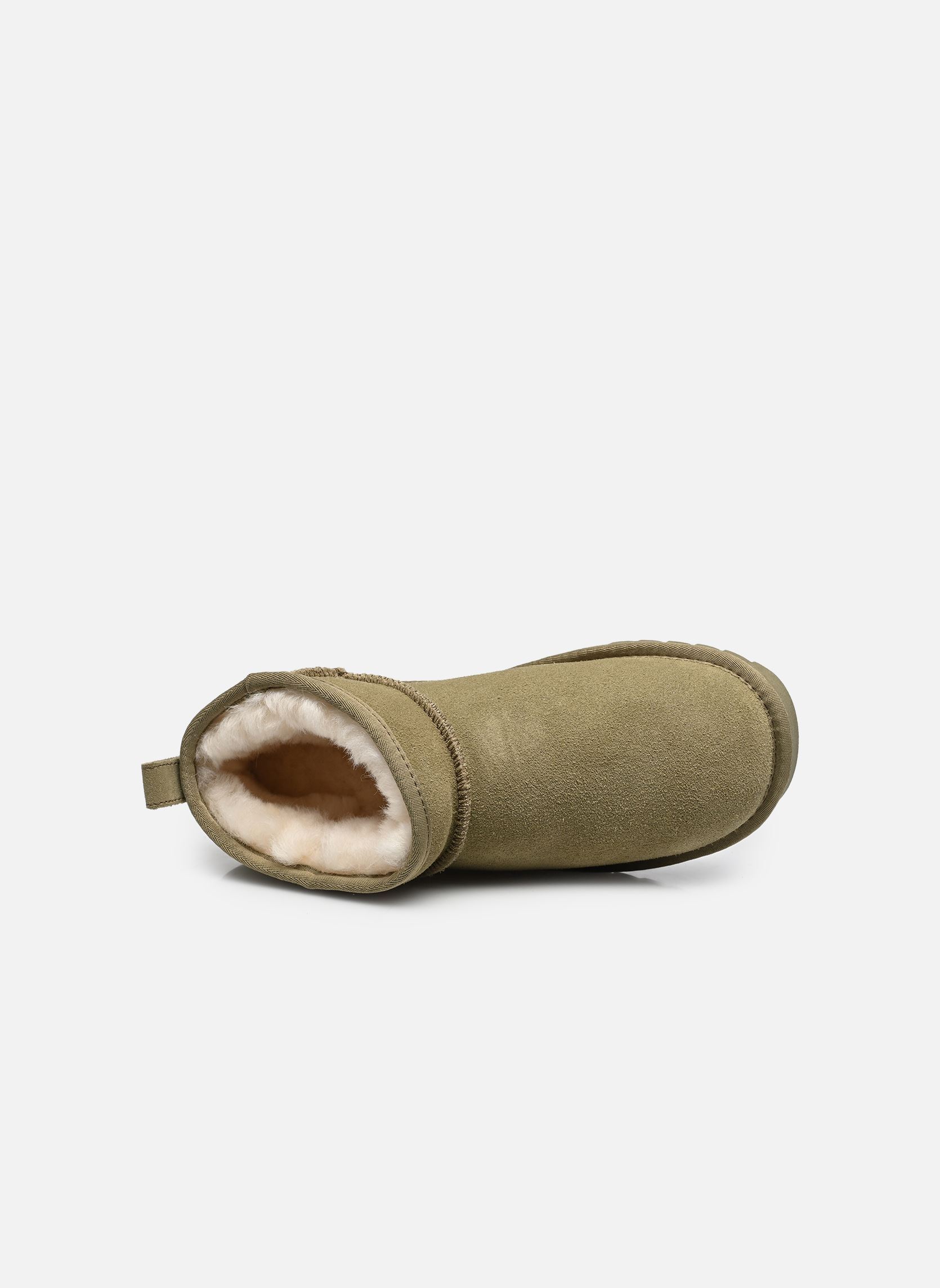 Gefütterte Stiefeletten Short sheepskin boot in suede damen grün Colors of California Gefütterte Stiefeletten Short sheepskin boot in suede damen grün OLIVE GREY