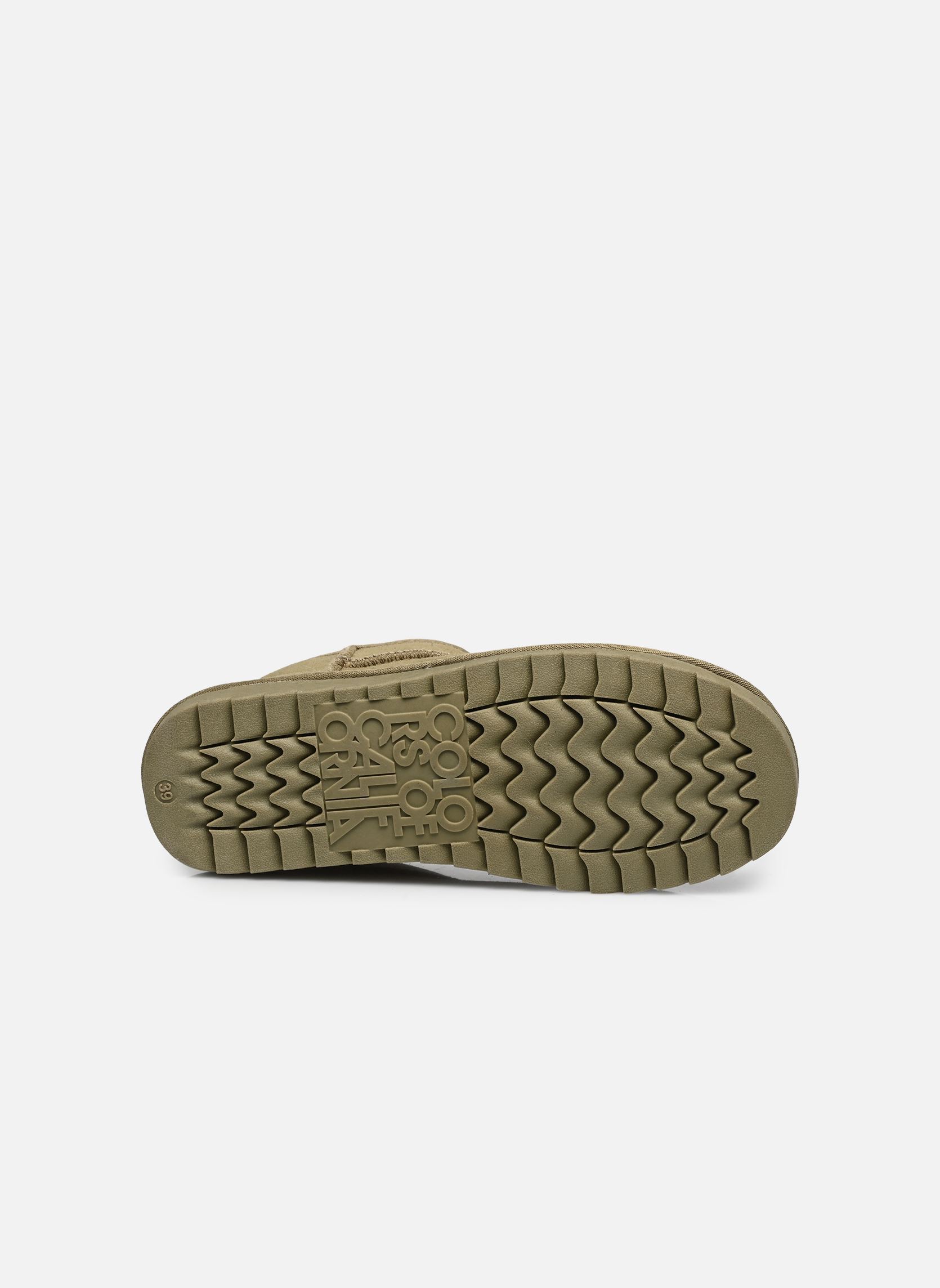 Gefütterte Stiefeletten Short sheepskin boot in suede damen grün Colors of California Gefütterte Stiefeletten Short sheepskin boot in suede damen grün OLIVE GREY