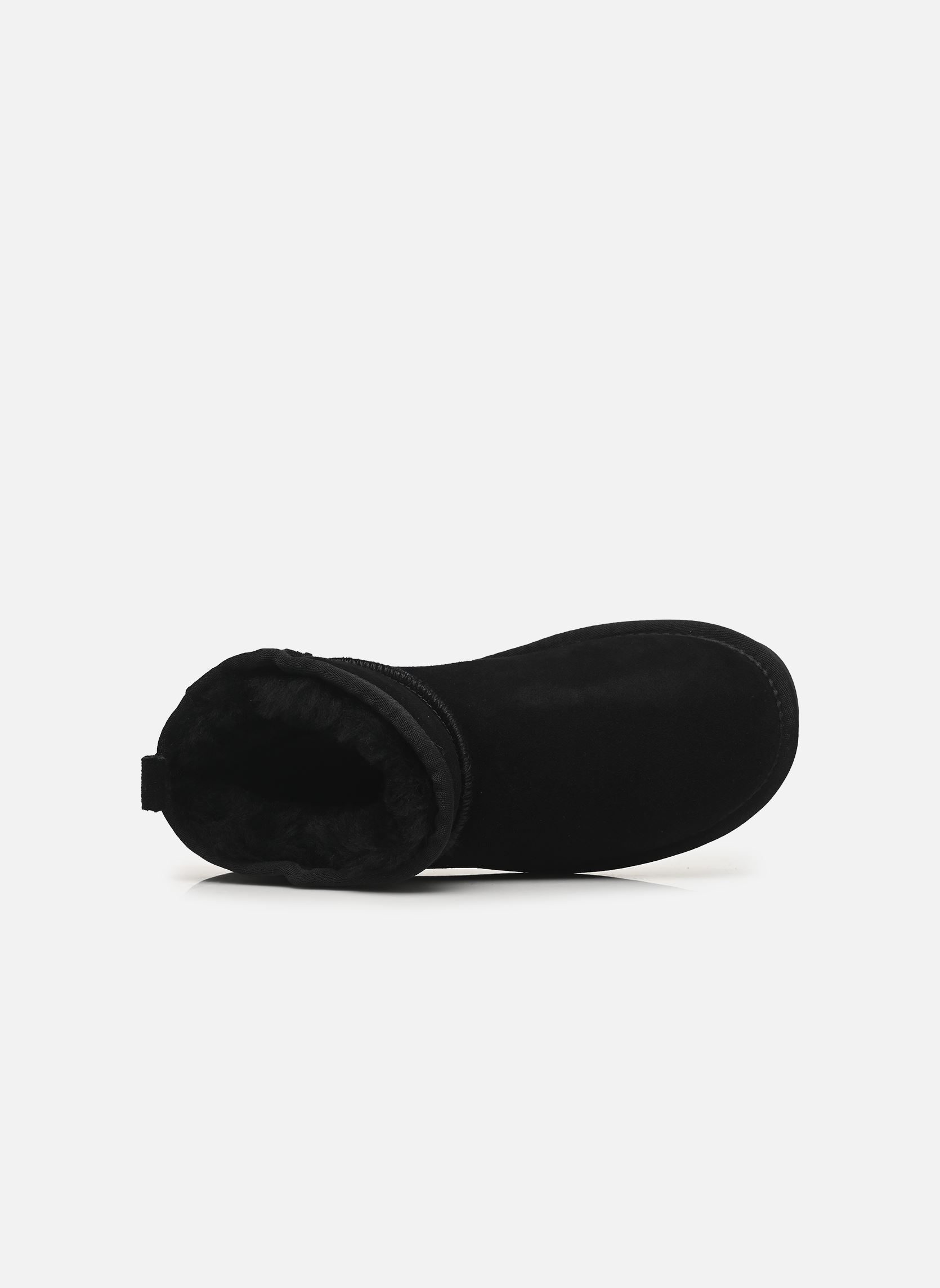 Gevoerde enkellaarsjes Short sheepskin boot in suede dames zwart Colors of California Gevoerde enkellaarsjes Short sheepskin boot in suede dames zwart BLACK